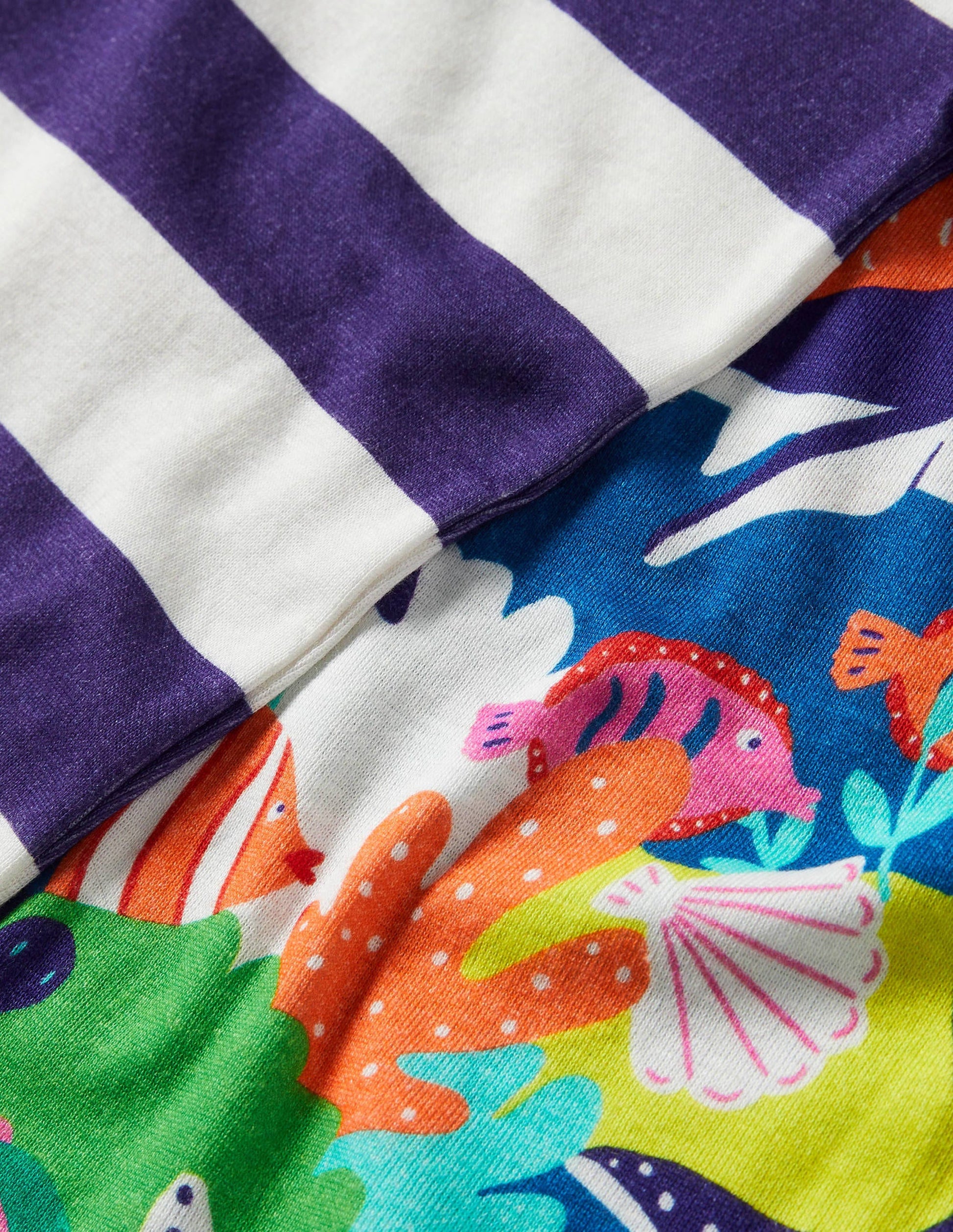 2 pyjamas courts douillets-Récif arc-en-ciel multi-3