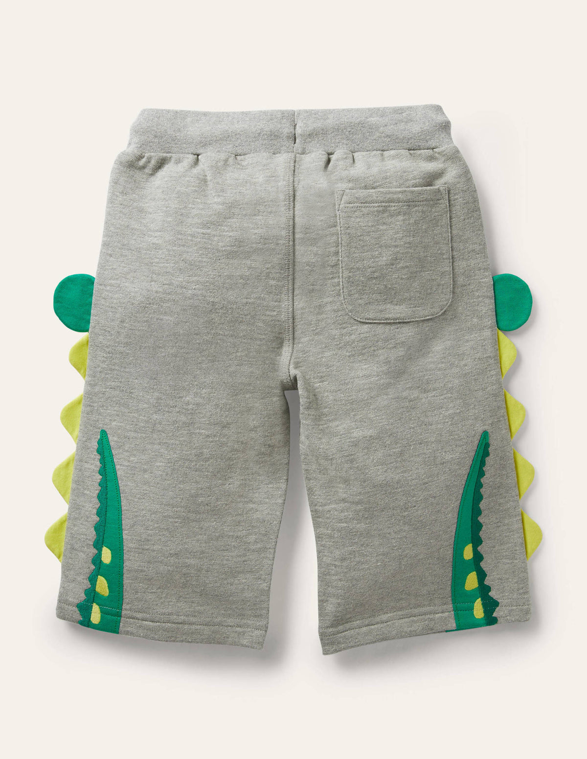 Jersey-Baggyhose mit Applikation-Grau Meliert, Krokodil-2