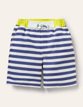 Board Shorts-Ivory/Navy Stripe