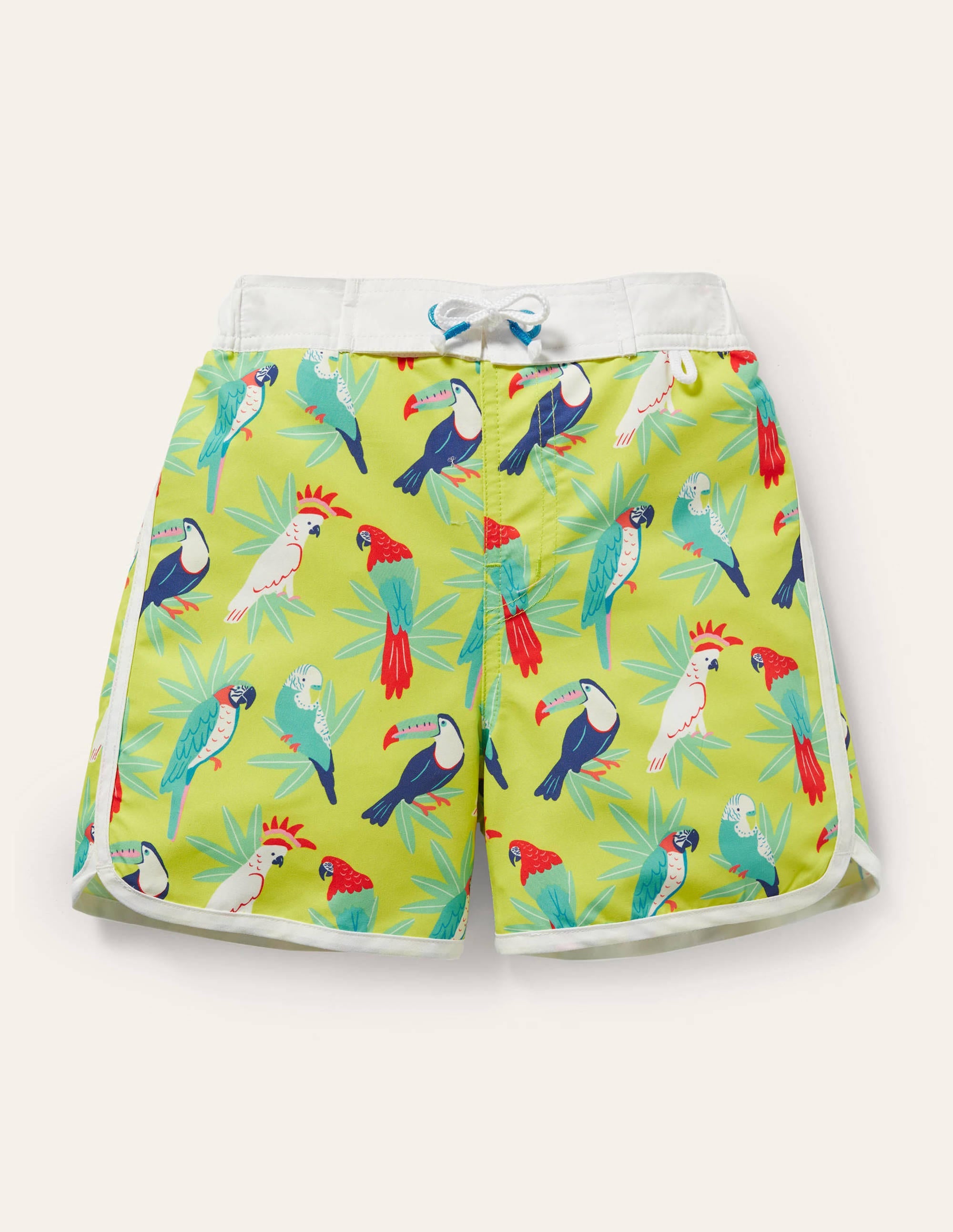 Surfshorts-Gelb, Tropische Tukane - Image 1
