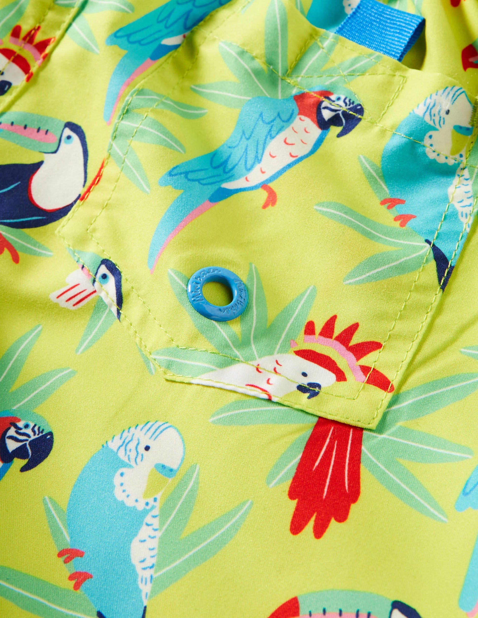 Surfshorts-Gelb, Tropische Tukane-3