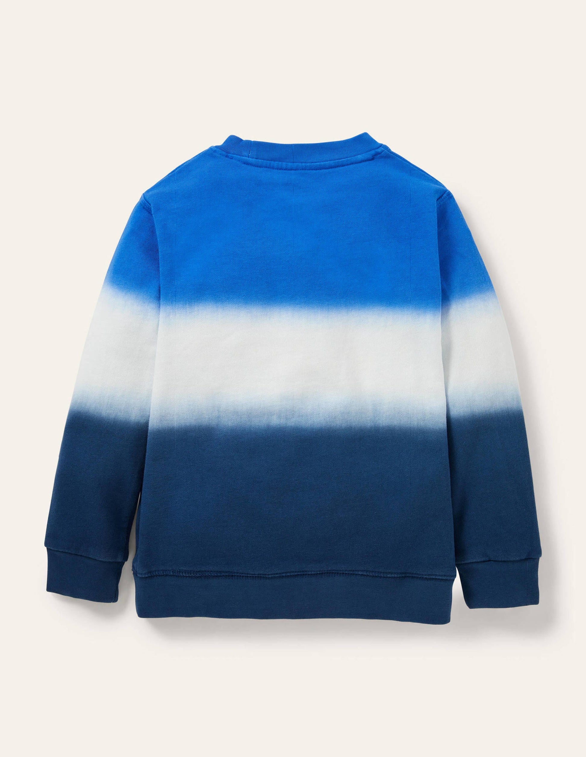 Gemustertes Sweatshirt-Blau, Dip-Dye-2