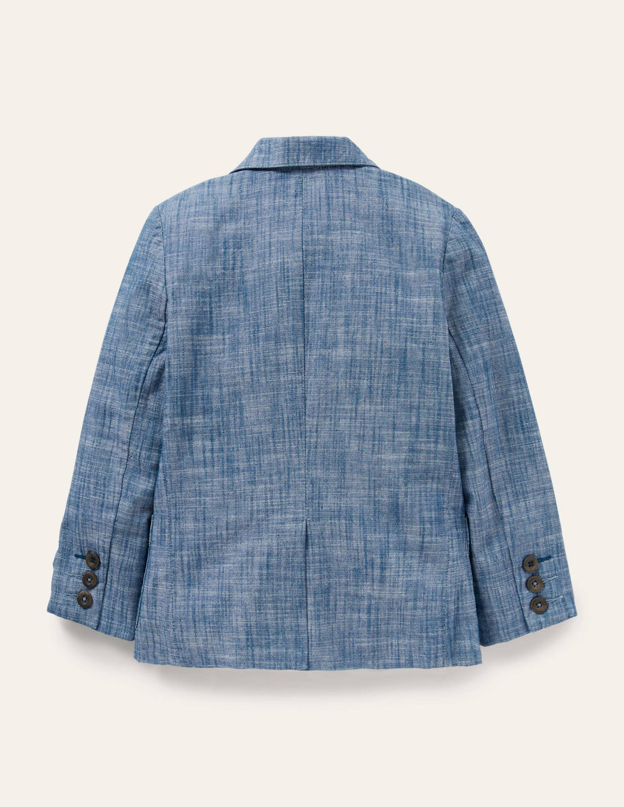 Blazer en lin-Bleu chambray - Image 2