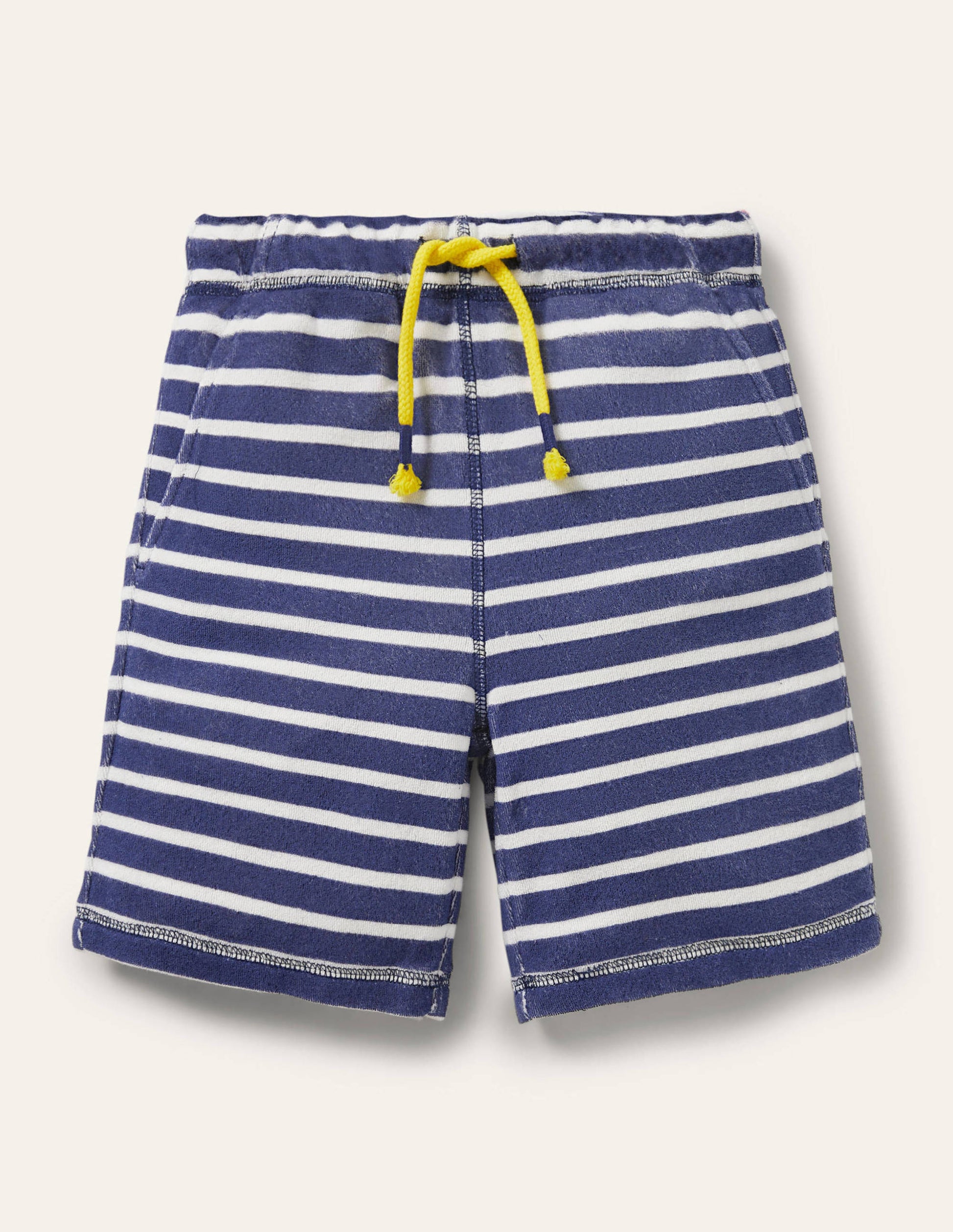 Short de survêtement en éponge-Bleu tribord/blanc-1