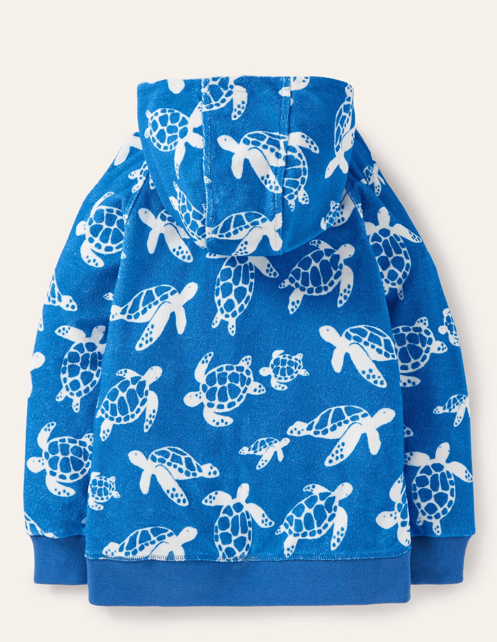 Frottee-Kapuzenjacke-Marokkoblau, Schildkröte - Image 2