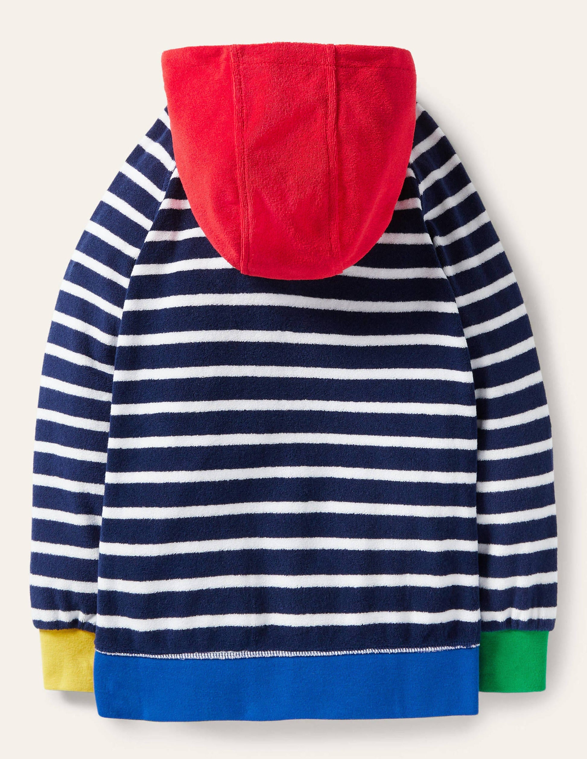 Frottee-Kapuzenjacke-Schuluniform-Navy, Gestreift-2