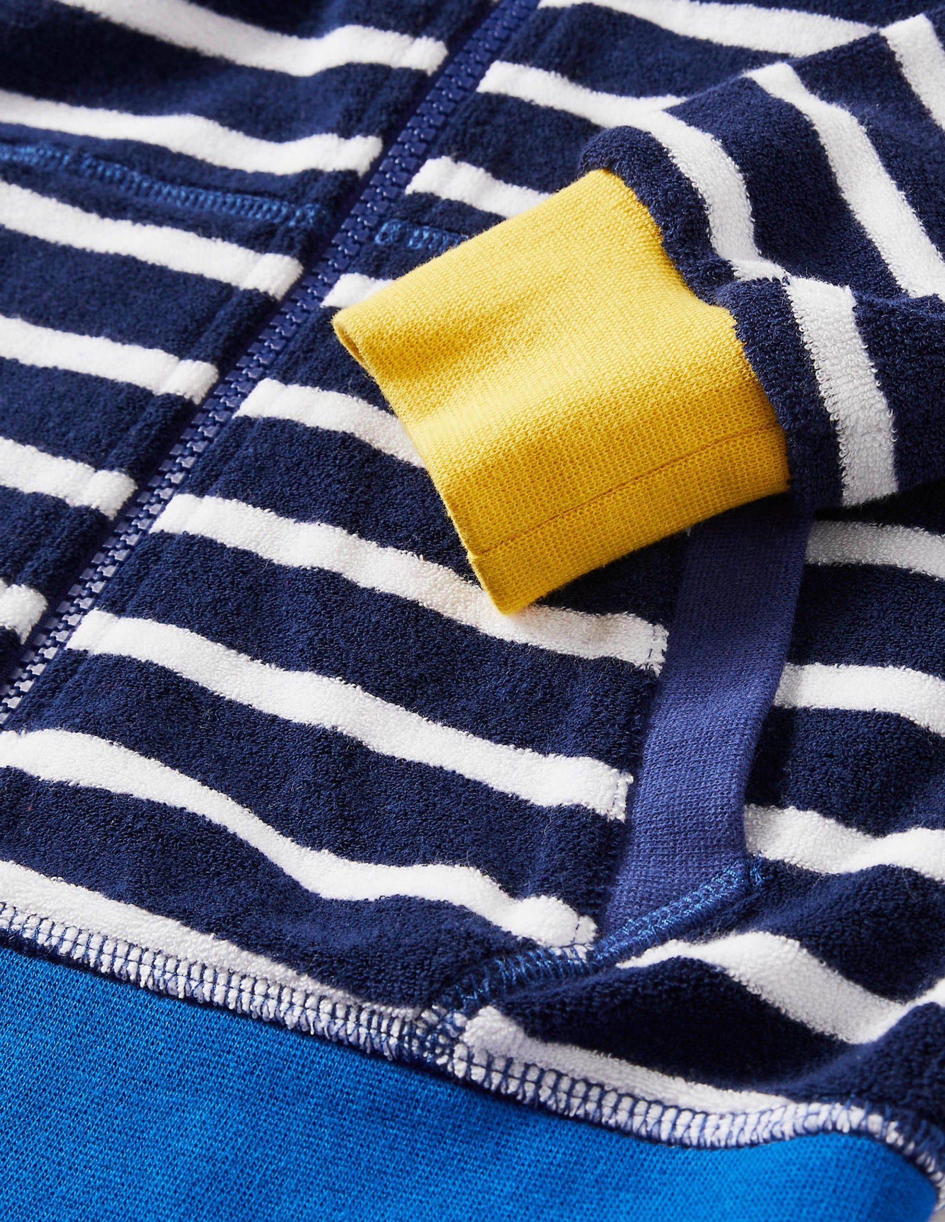 Frottee-Kapuzenjacke-Schuluniform-Navy, Gestreift-3