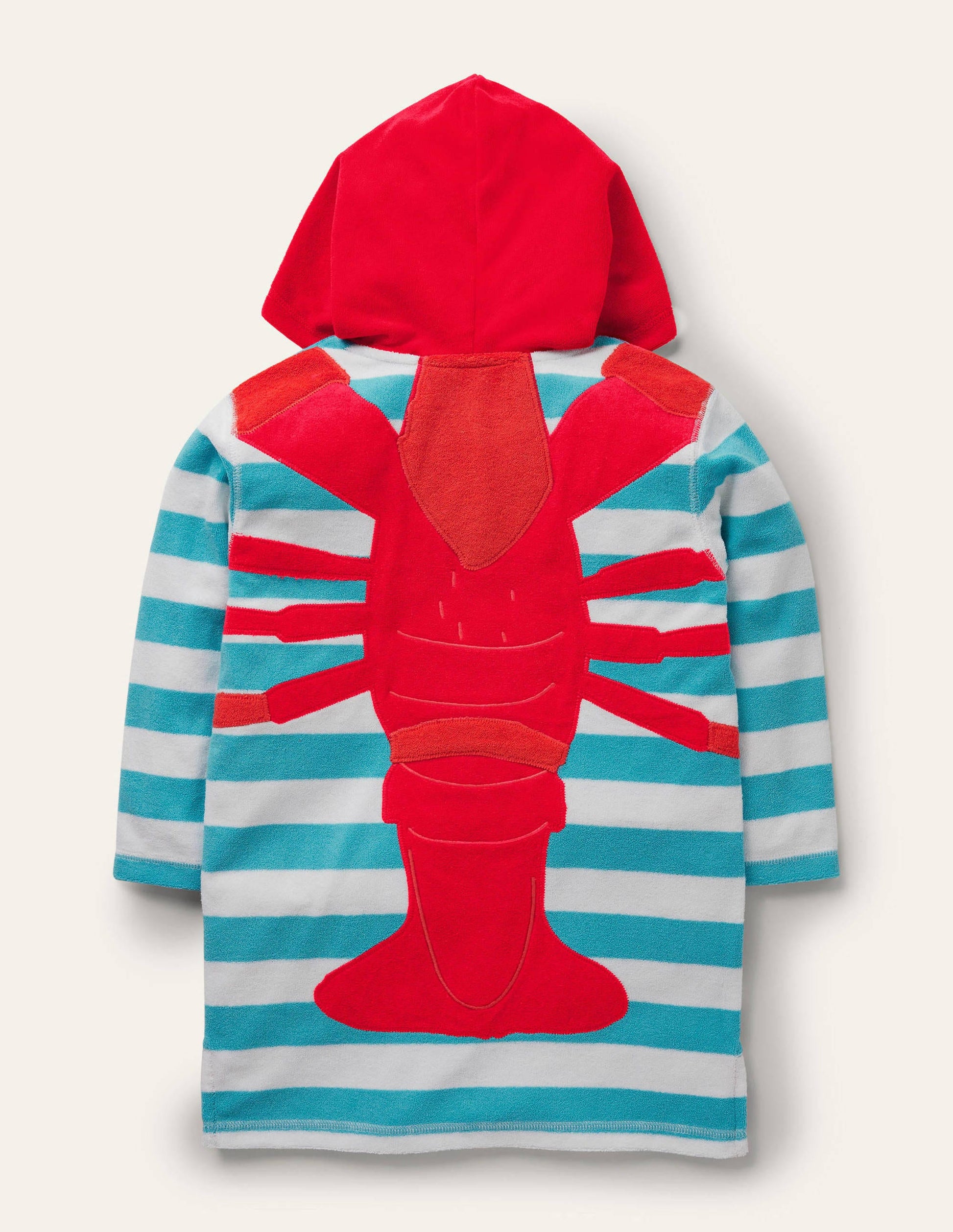 Poncho en éponge-Homard bleu aigue-marine-2