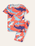 Pyjama phosphorescent douillet-Requins rouge tendre