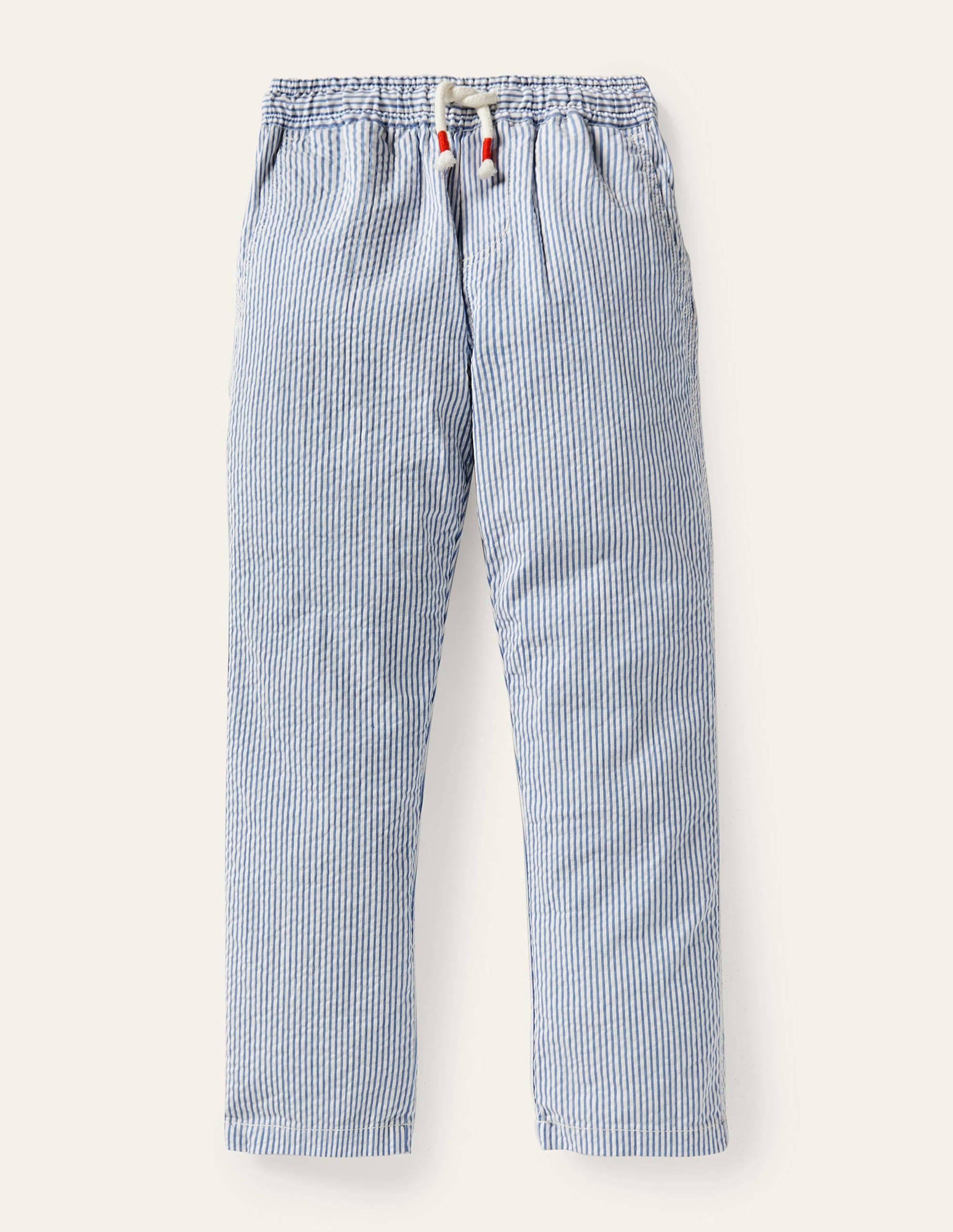 Leichte Hose zum Hineinschlüpfen-Strahlendes Marineblau, Feine Streifen - Image 1