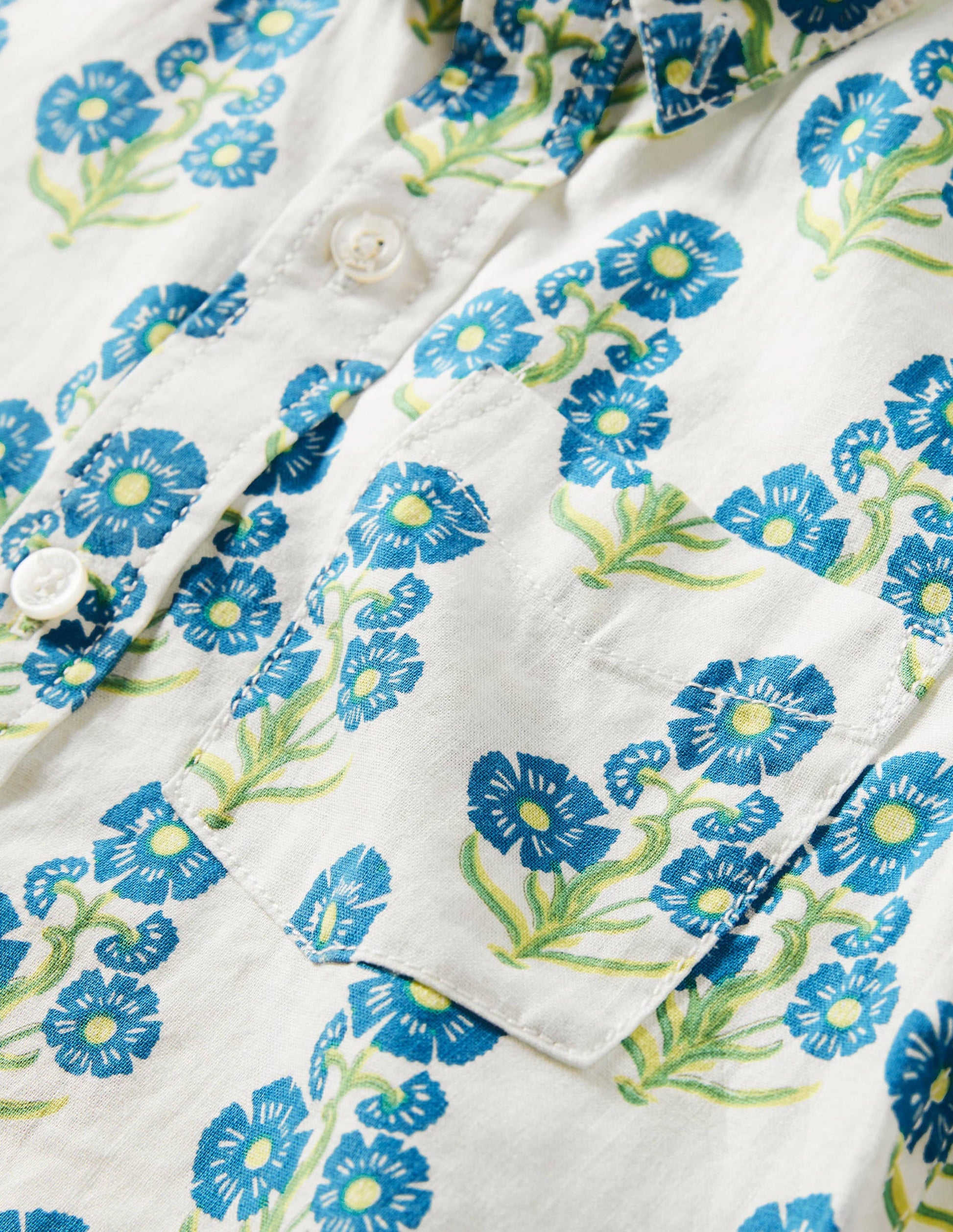 Chemise de vacances en lin et coton-Imprimé Molly Mahon-3