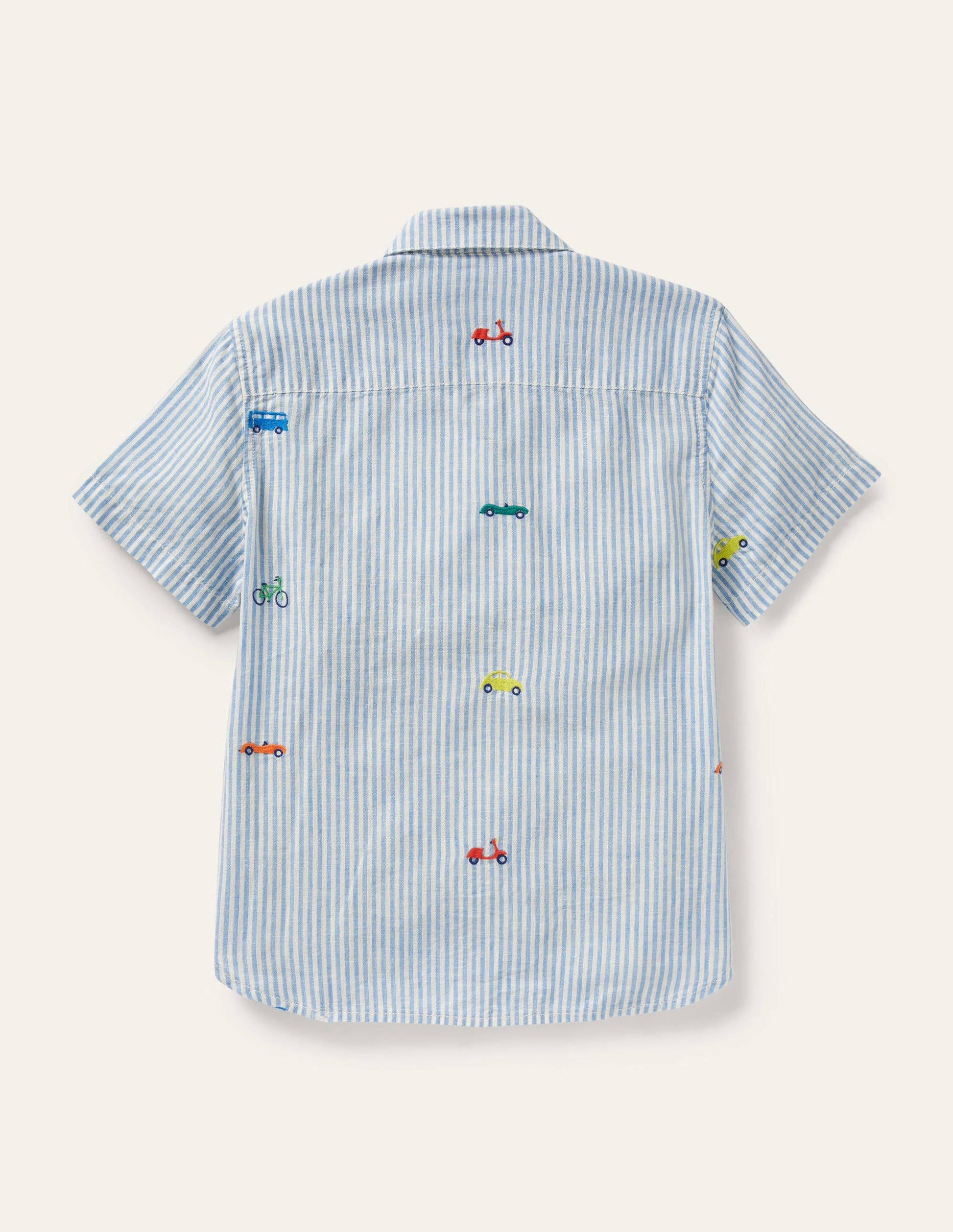 Chemise de vacances en lin et coton-Road trip coutil arc-en-ciel-2
