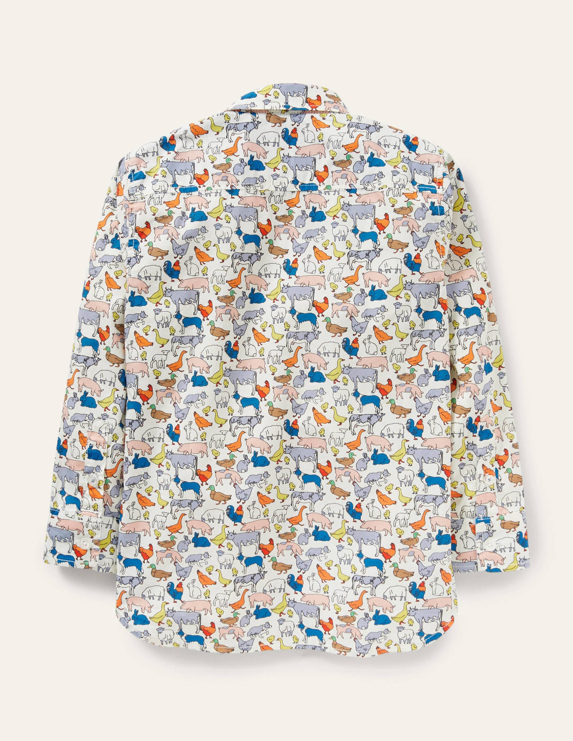 Chemise décontractée effet délavé-Ferme ivoire - Image 2