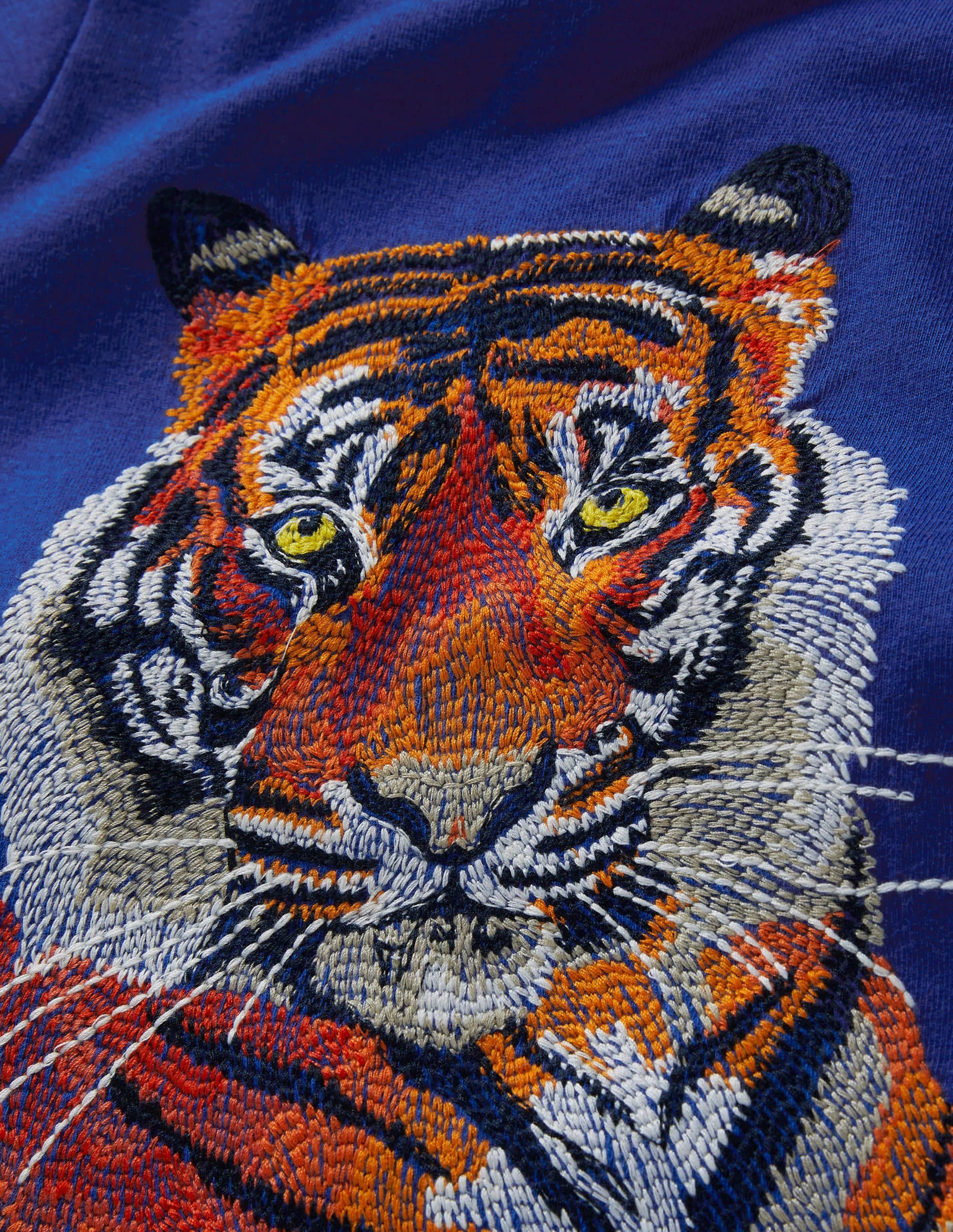 T-shirt à super surpiqûres-Tigre bleu vague - Image 3