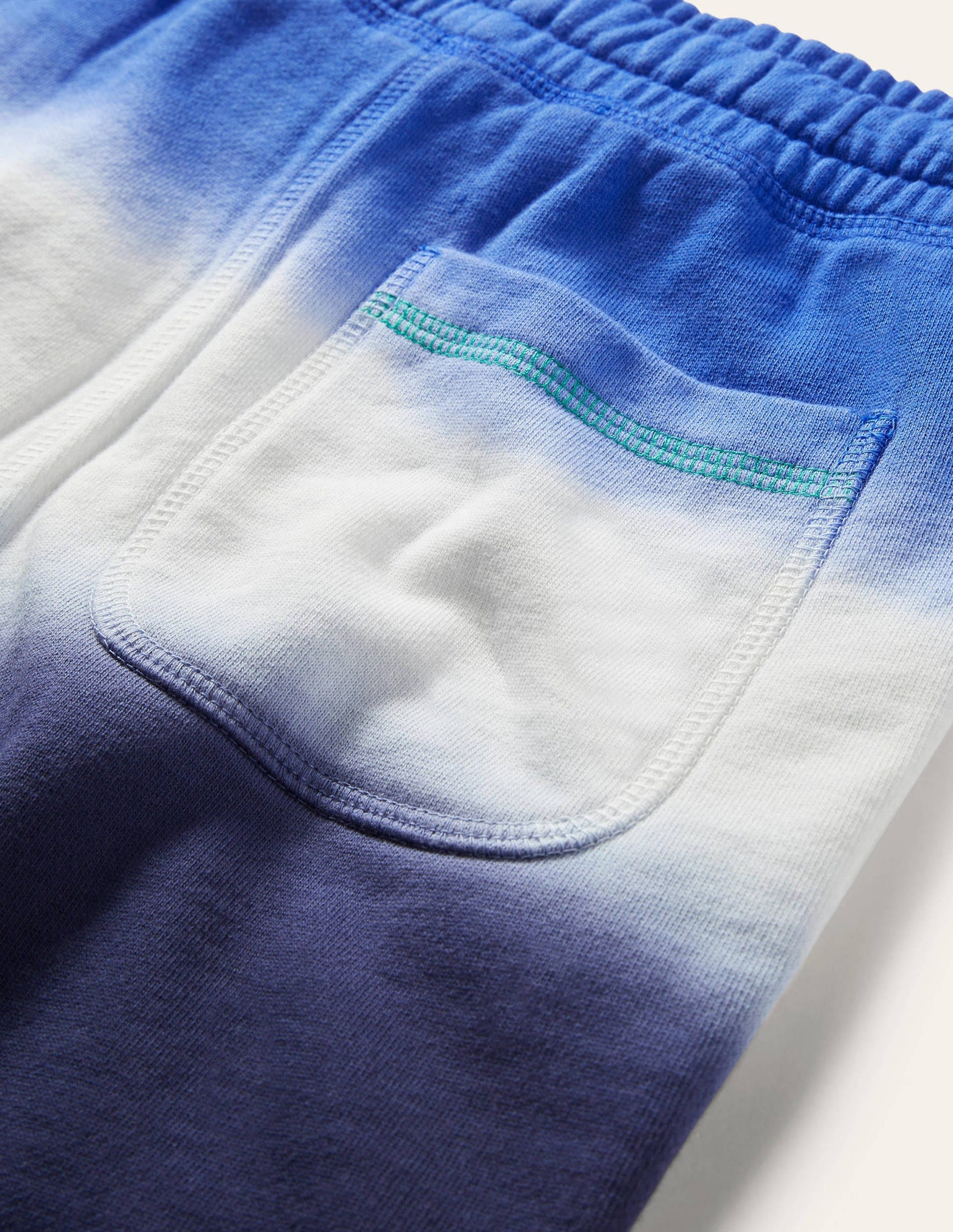 Stückgefärbte Sweatshorts-Blau, Dip-Dye-3