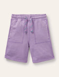 Stückgefärbte Sweatshorts-Kühles Violett