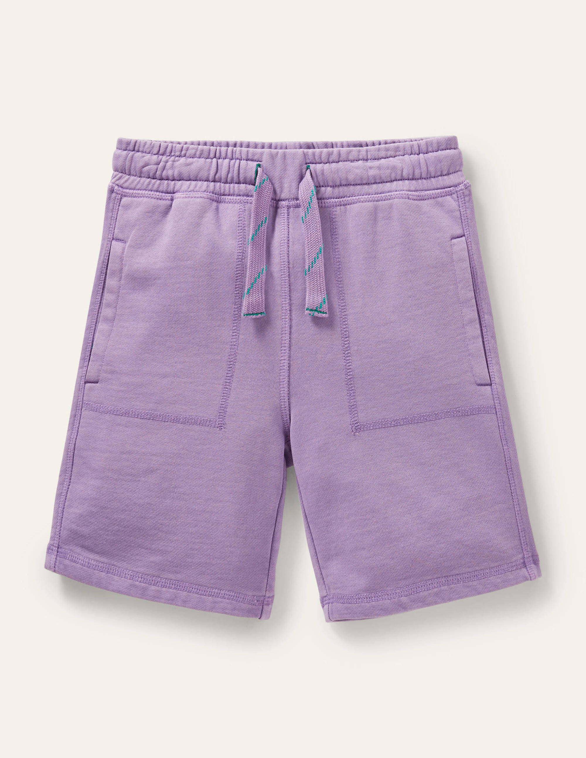 Stückgefärbte Sweatshorts-Kühles Violett - Image 1