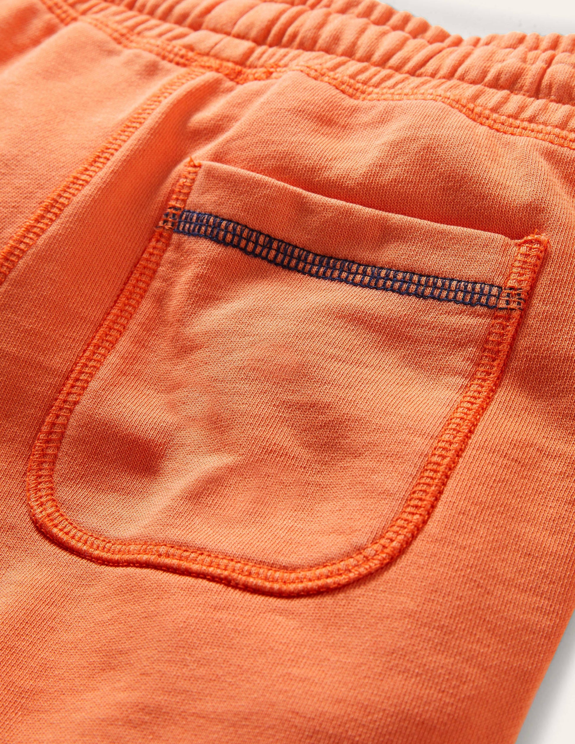 Stückgefärbte Sweatshorts-Mandarinenorange-3