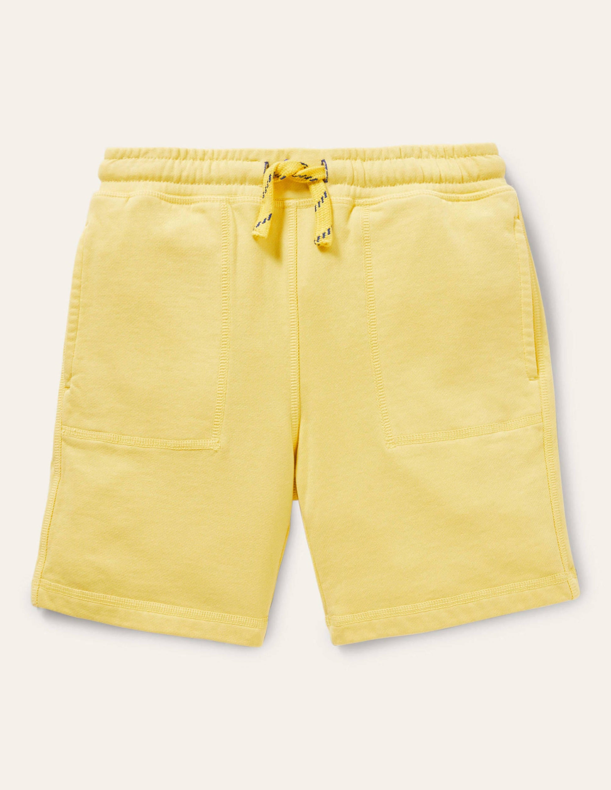 Short de survêtement teint en pièce-Jaune maïs-1