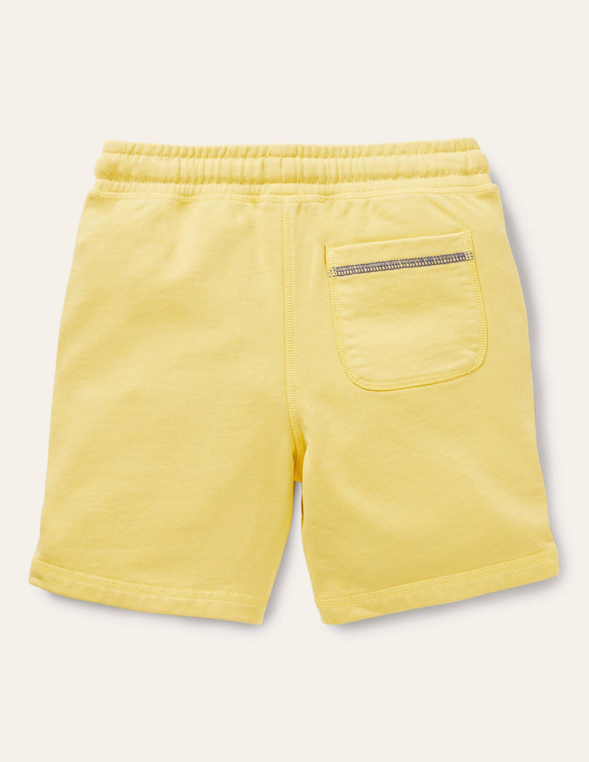 Short de survêtement teint en pièce-Jaune maïs-2