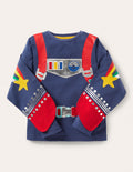 T-shirt à motif réacteur dorsal-Fusée bleu tribord
