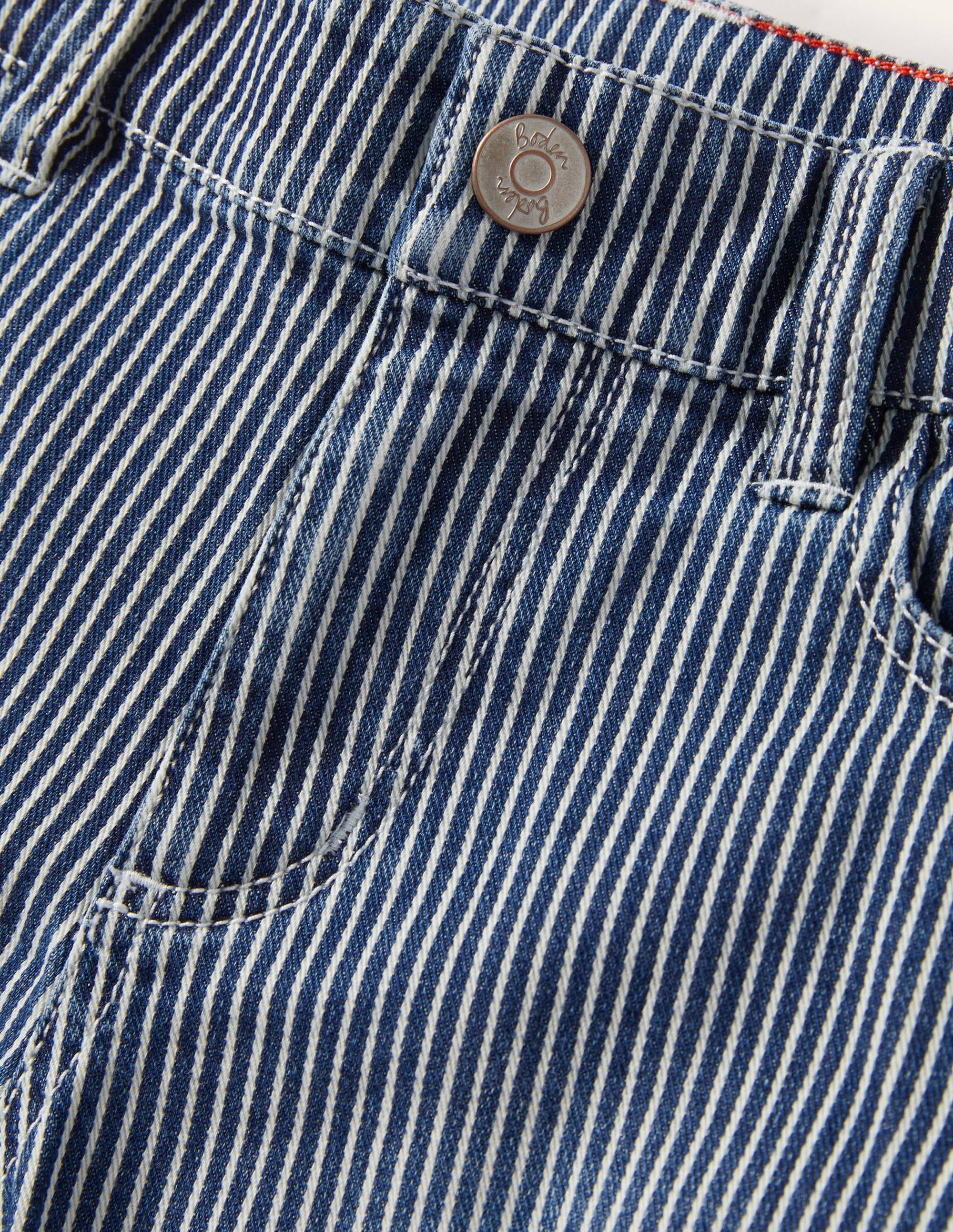 Short en jean taillé pour l'aventure-Coutil bleu indigo - Image 3