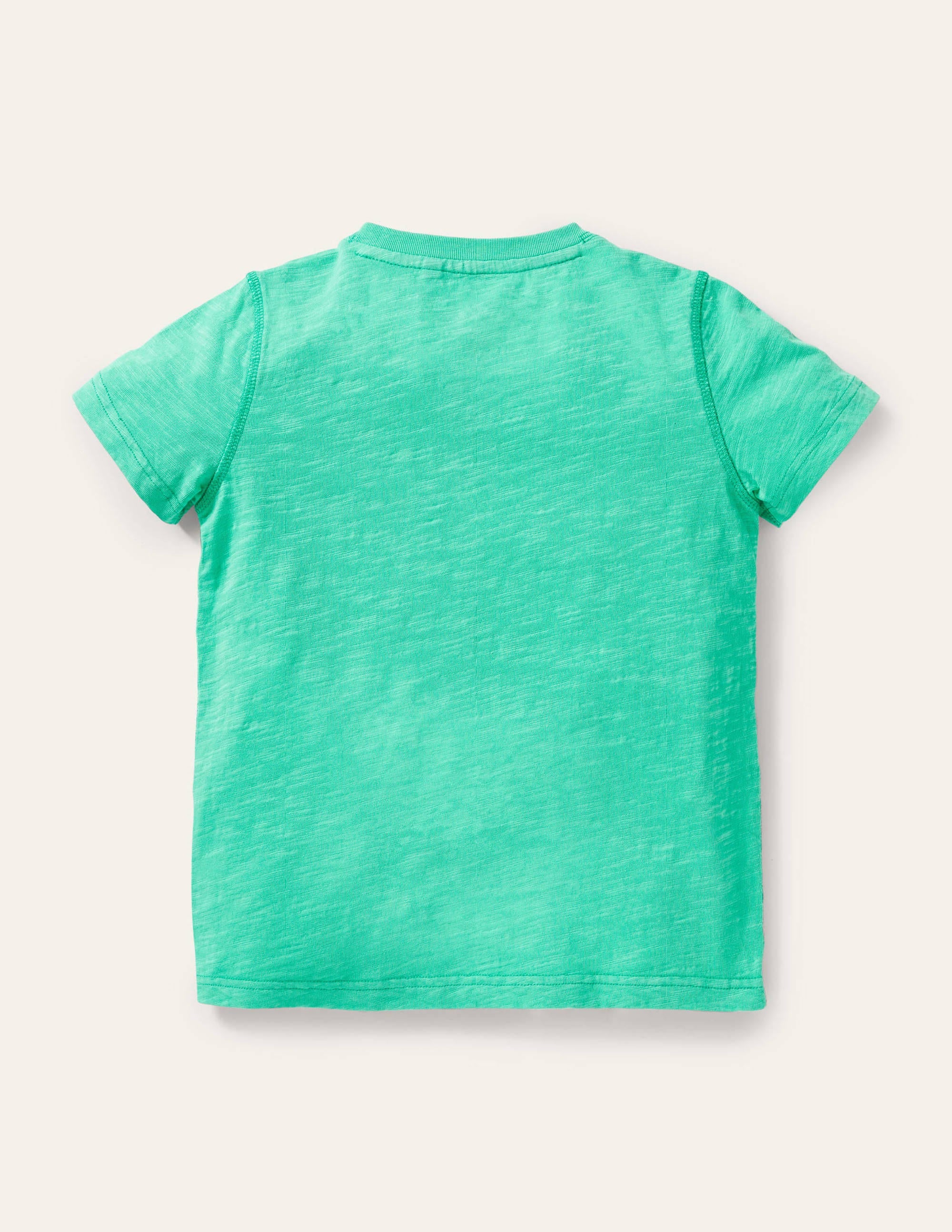 Stückgefärbtes Henley-T-Shirt-Tropisches Grün - Image 2