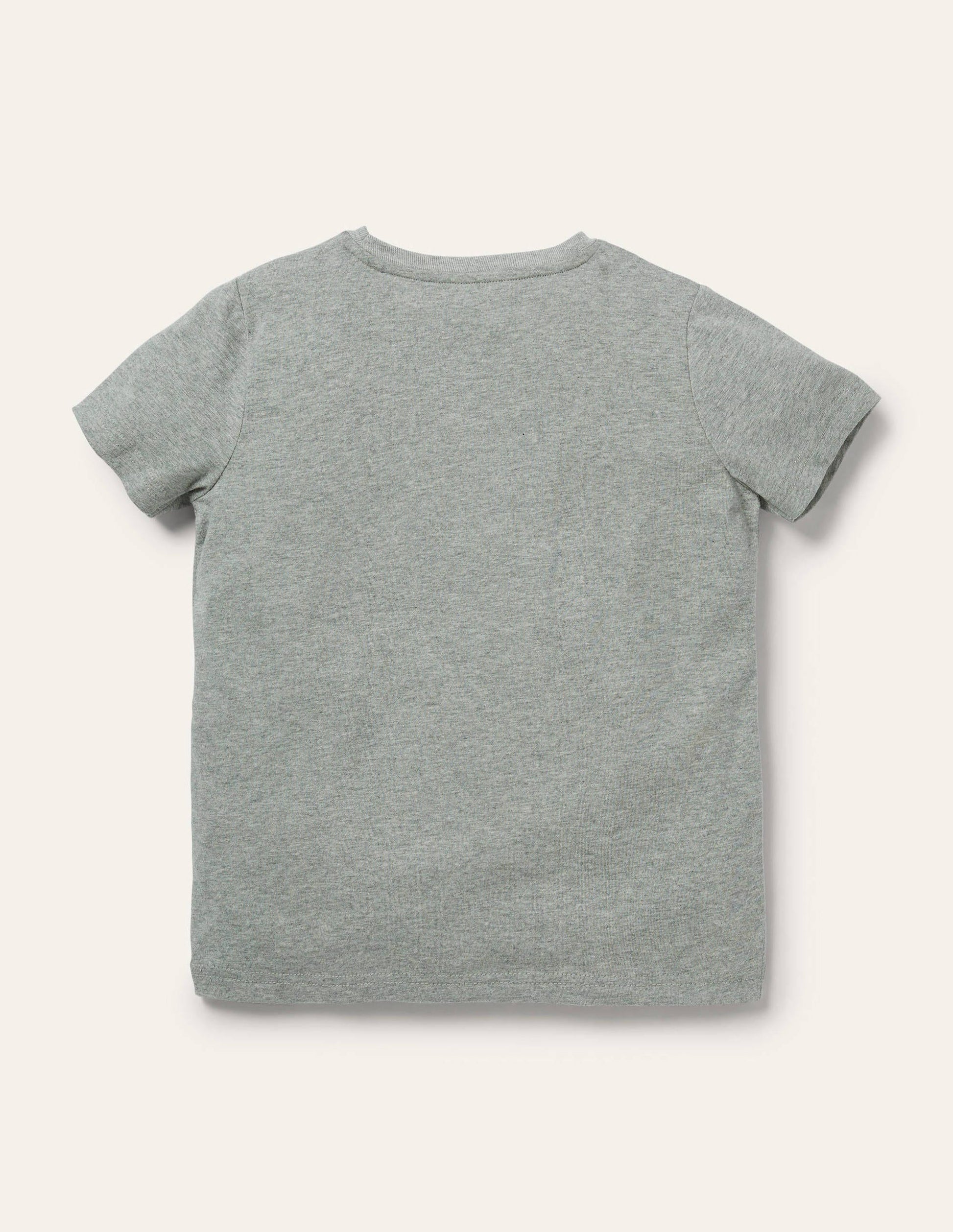 T-shirt avec rabat à soulever à motif animal-Serpent gris chiné-2
