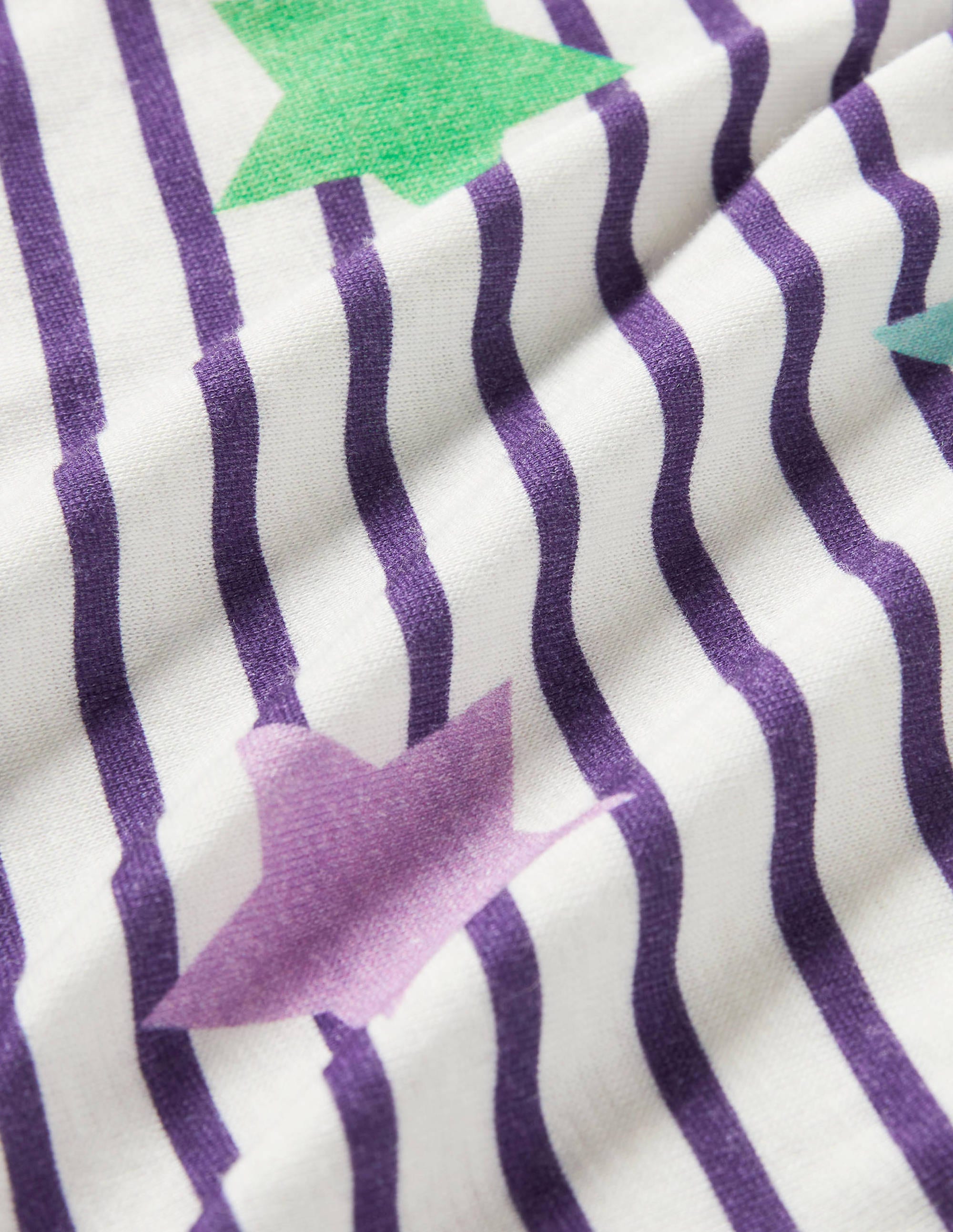 Single Short John Pyjamas-Multi Star Stripe - Image 3
