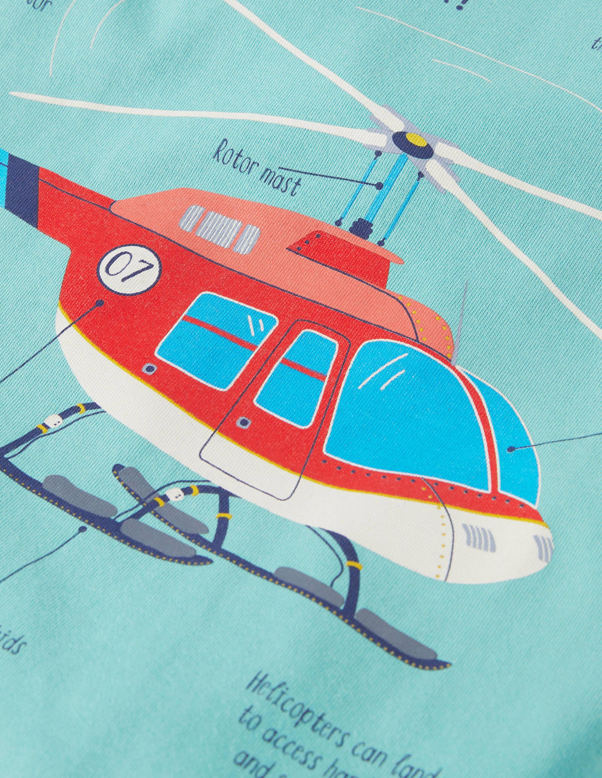T-Shirt mit Bündchen und spannenden Fakten-Küstenblau, Helikopter - Image 3