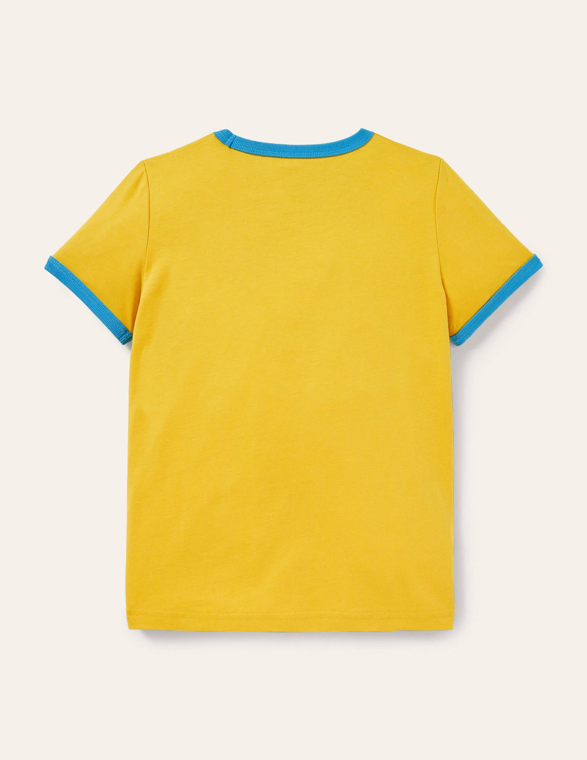 T-shirt à bordures contrastantes et imprimé-Araignée jaune jonquille - Image 2