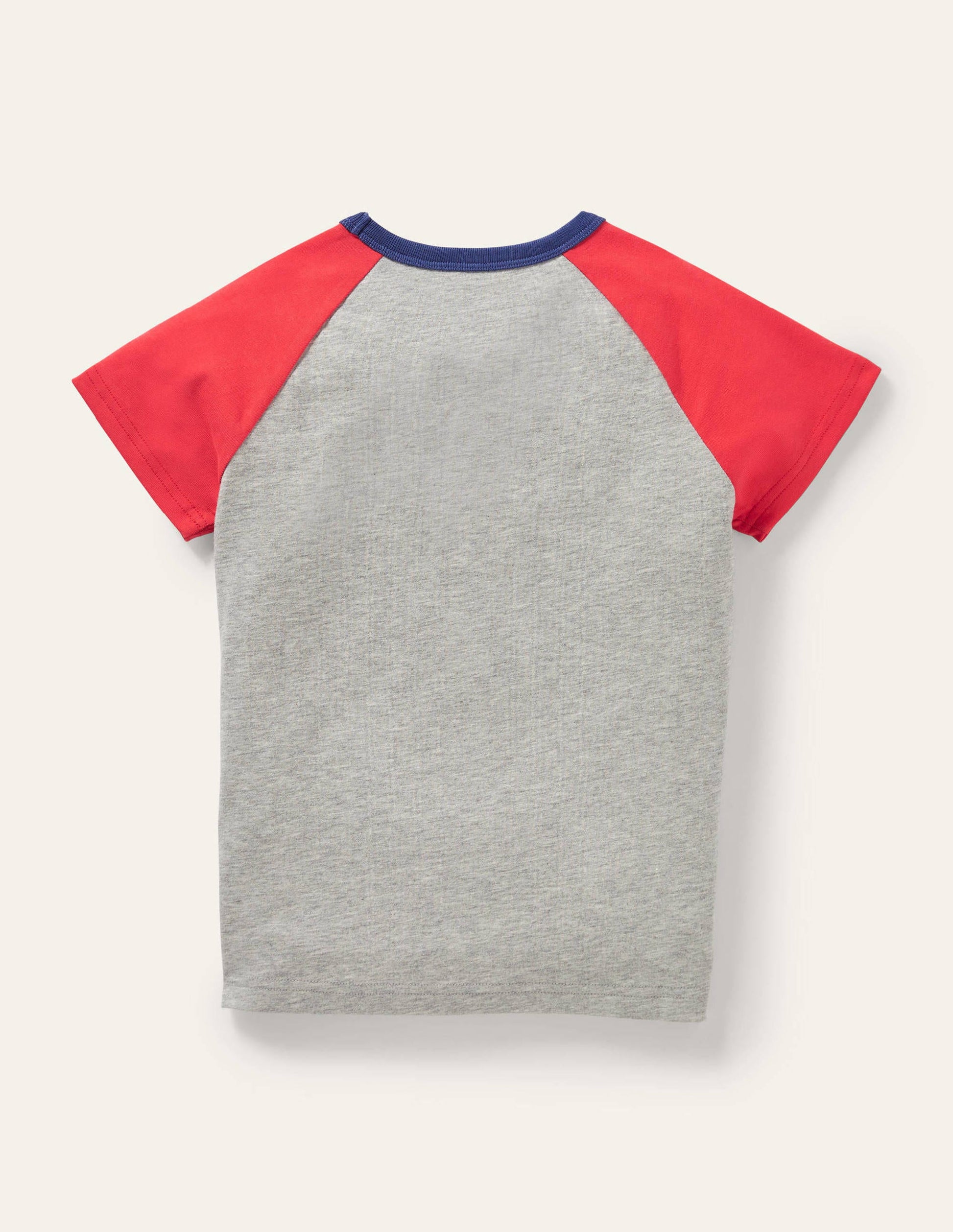 T-Shirt mit Blockfarben und Logo-Grau Meliert, Surf-2