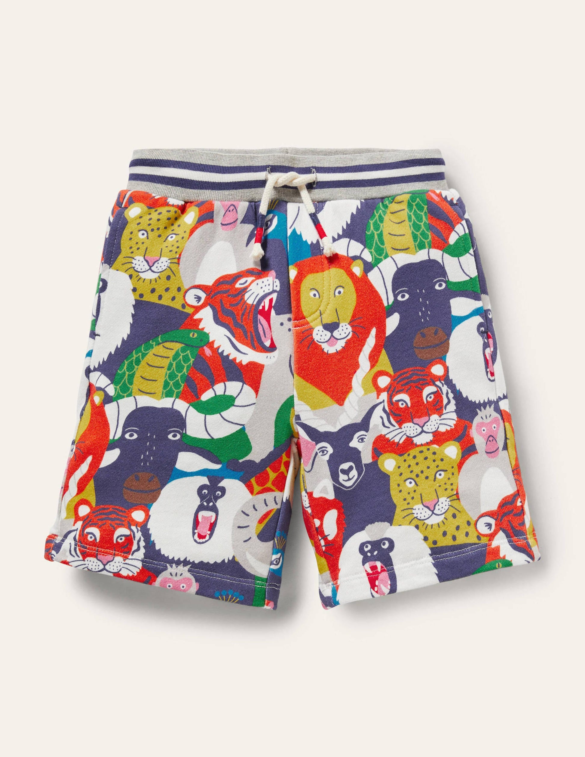 Gemusterte Sweatshorts-Bunt, Wilder Dschungel-1