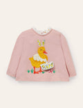 T-shirt avec rabat à soulever-Canard rose