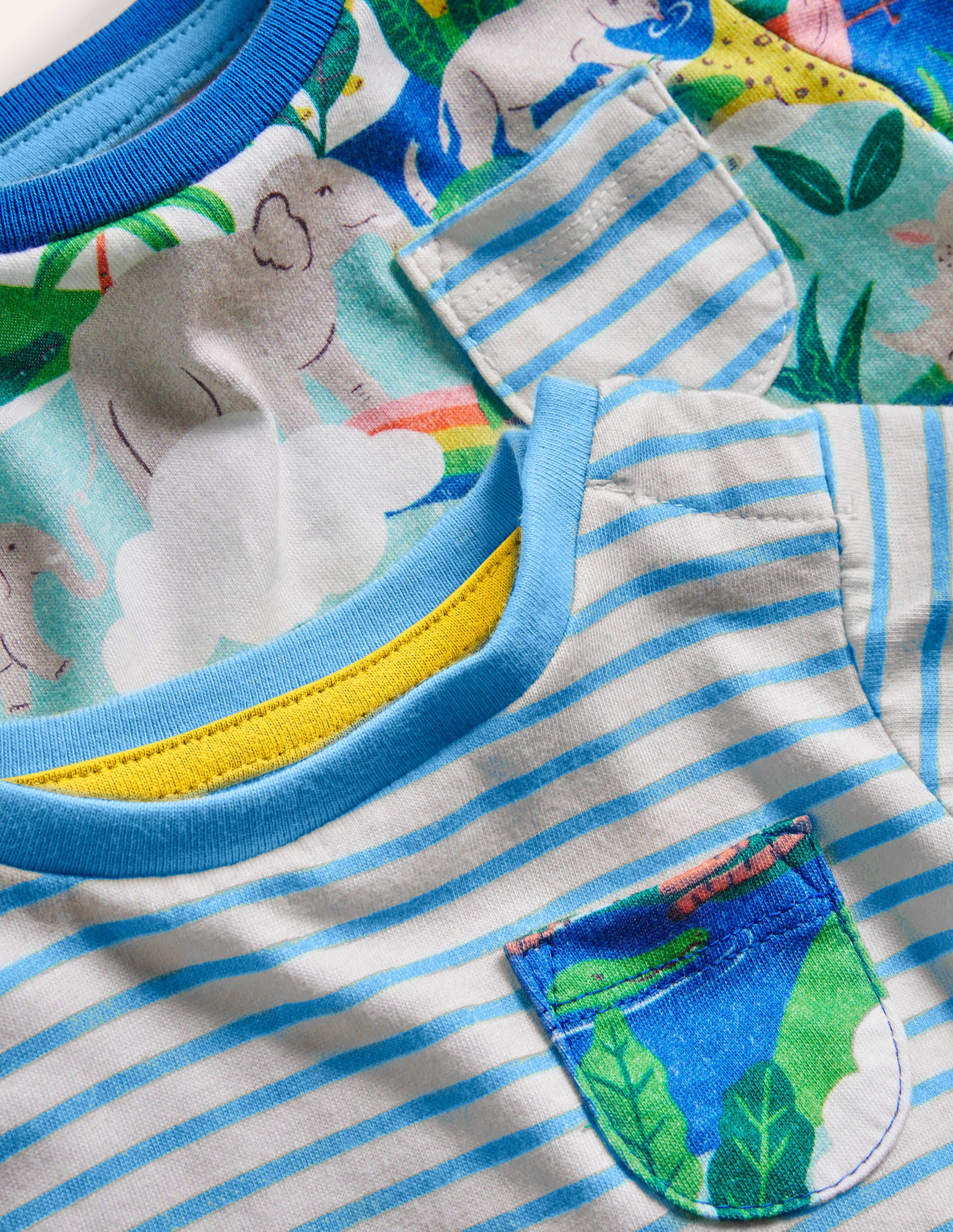 T-Shirts im 2er-Pack-Bunt, Regenbogen/Dschungel - Image 3