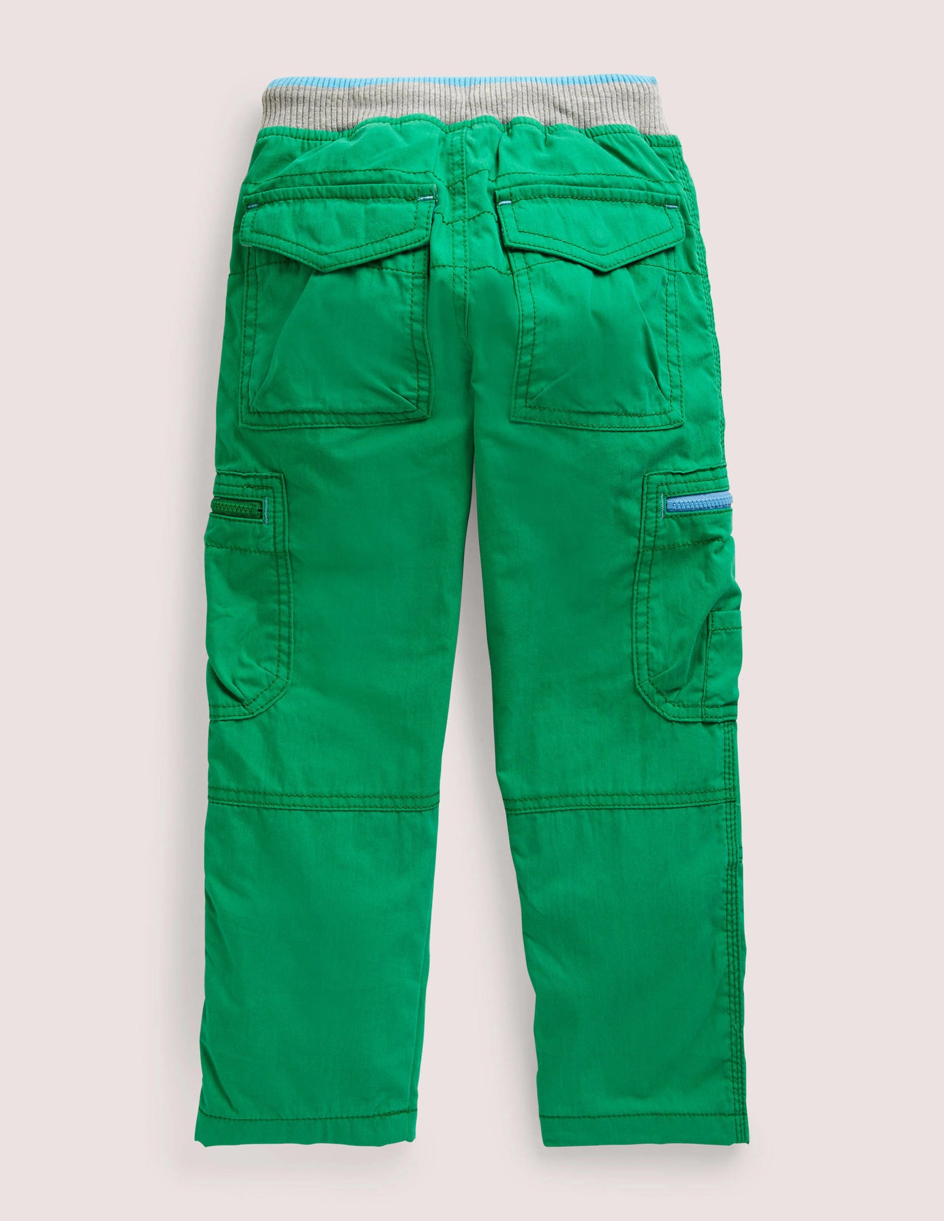 Green Draw String Cargo Trousers-Vert des Highlands-2