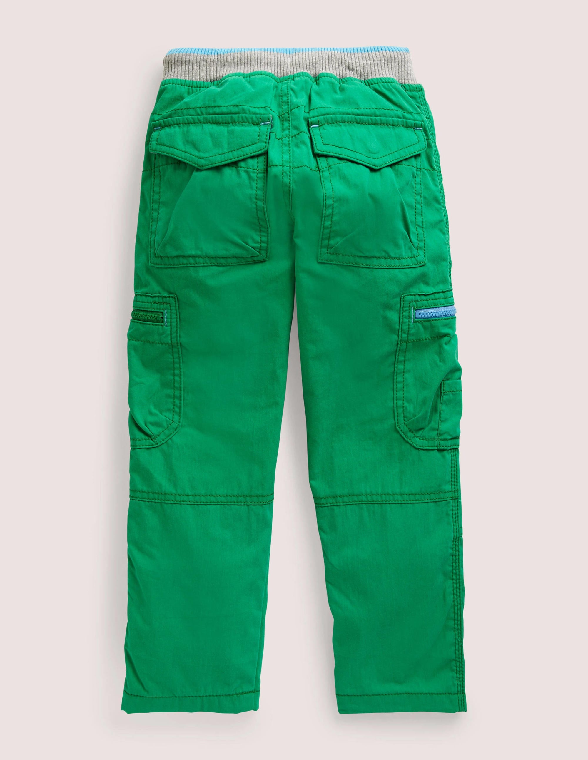 Green Draw String Cargo Trousers-Vert des Highlands - Image 2