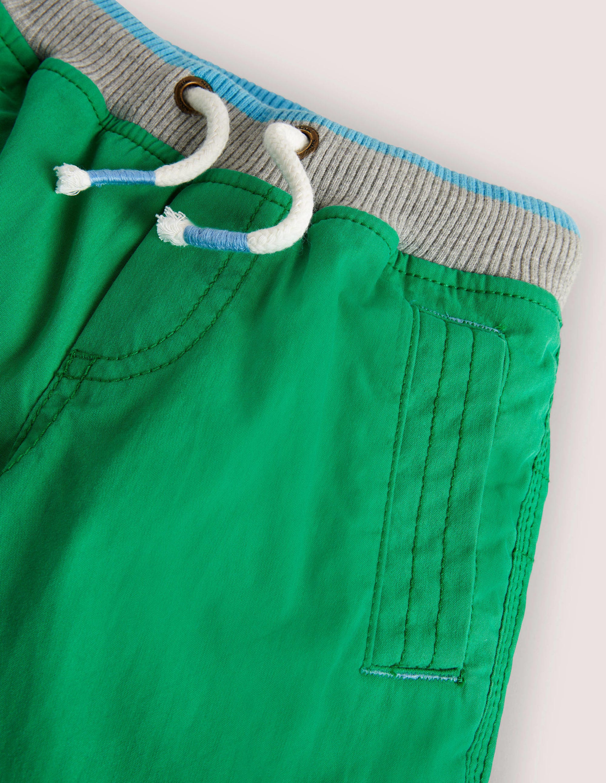 Green Draw String Cargo Trousers-Vert des Highlands - Image 3