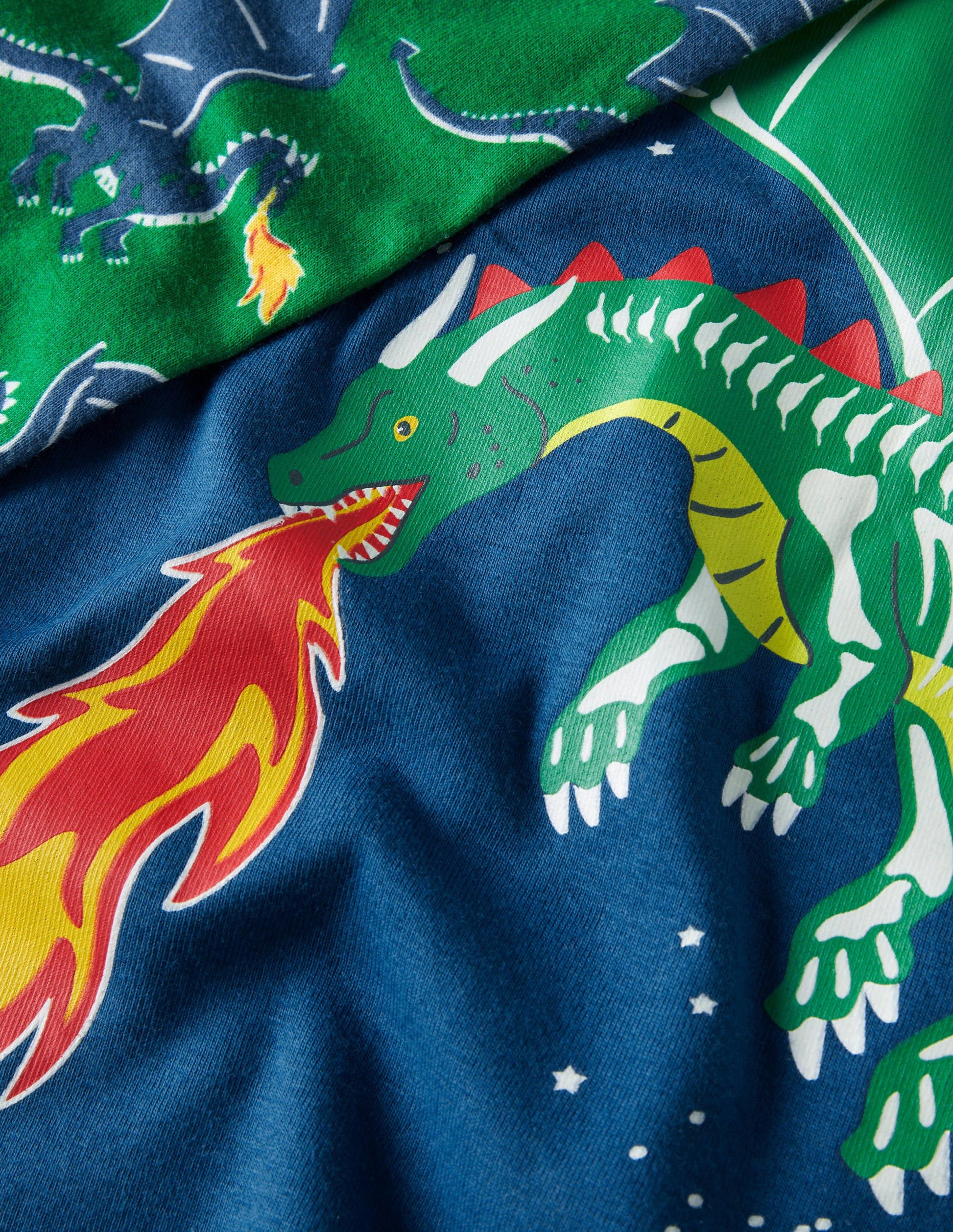 Snug Glow-in-the-dark Pyjamas-Baltic Blue Dragon-3