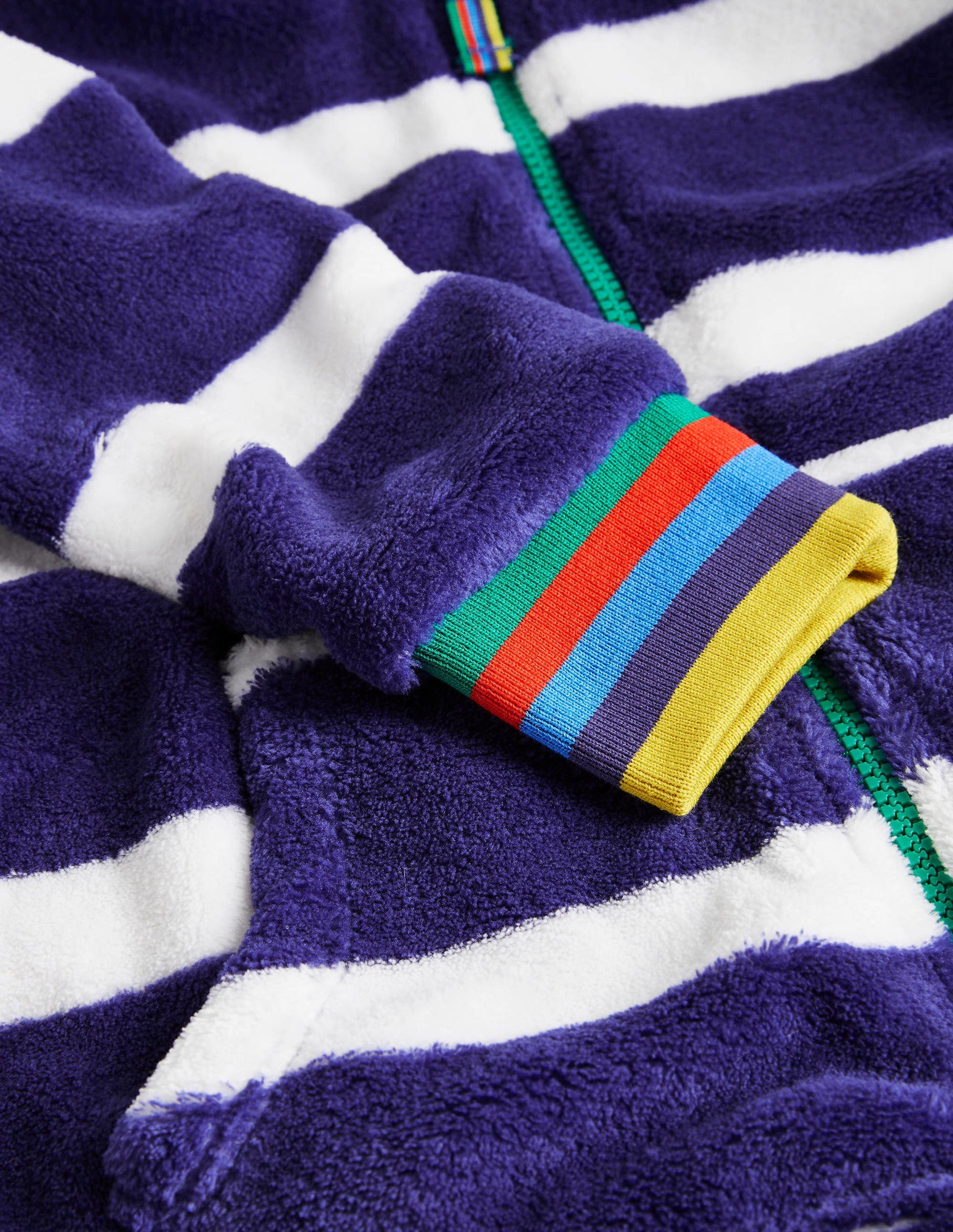 Cosy Fleece All-In-One-College Navy/Ivory Rainbow-3