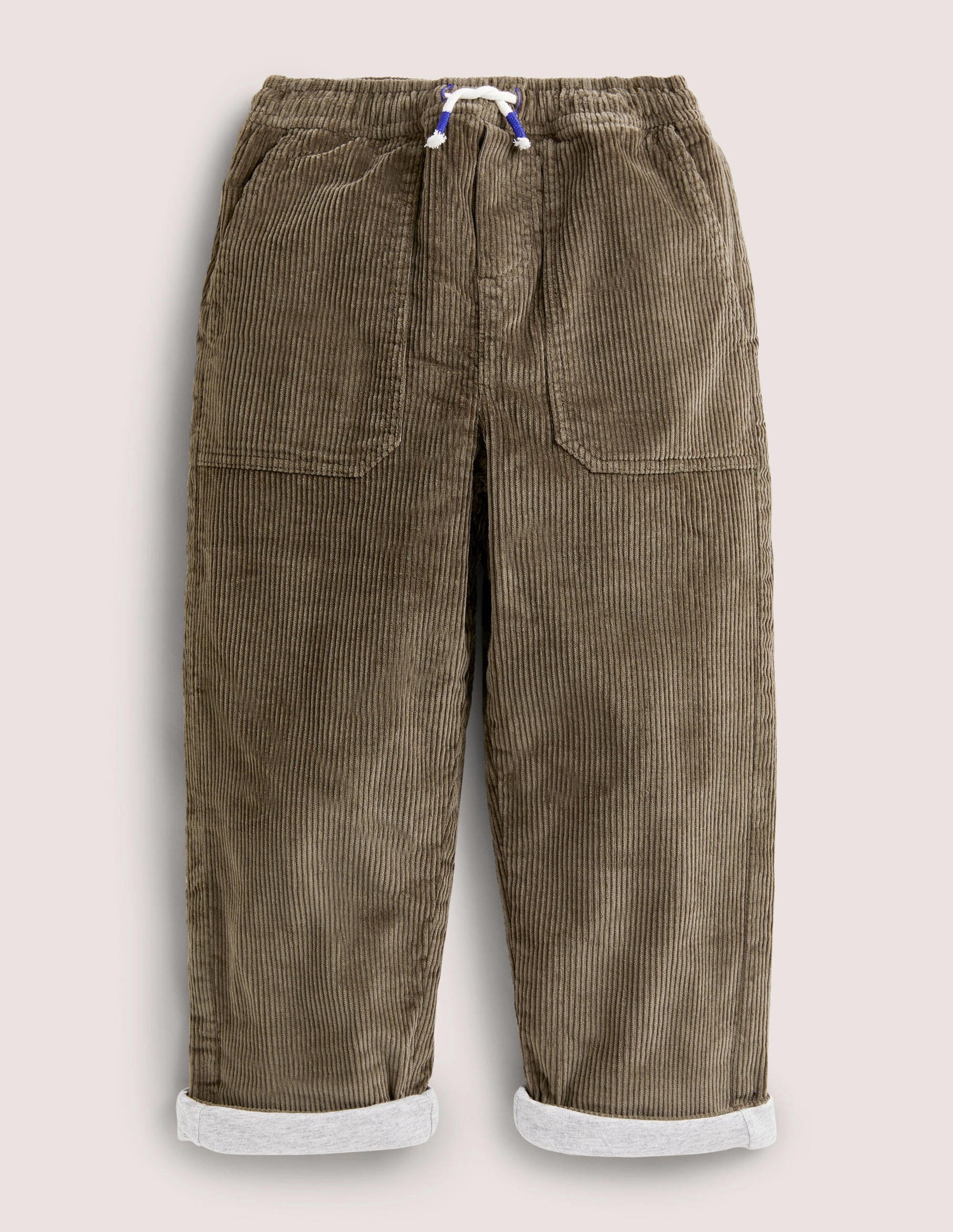 Gefütterte Cordhose-Khakigrün, Cord-1