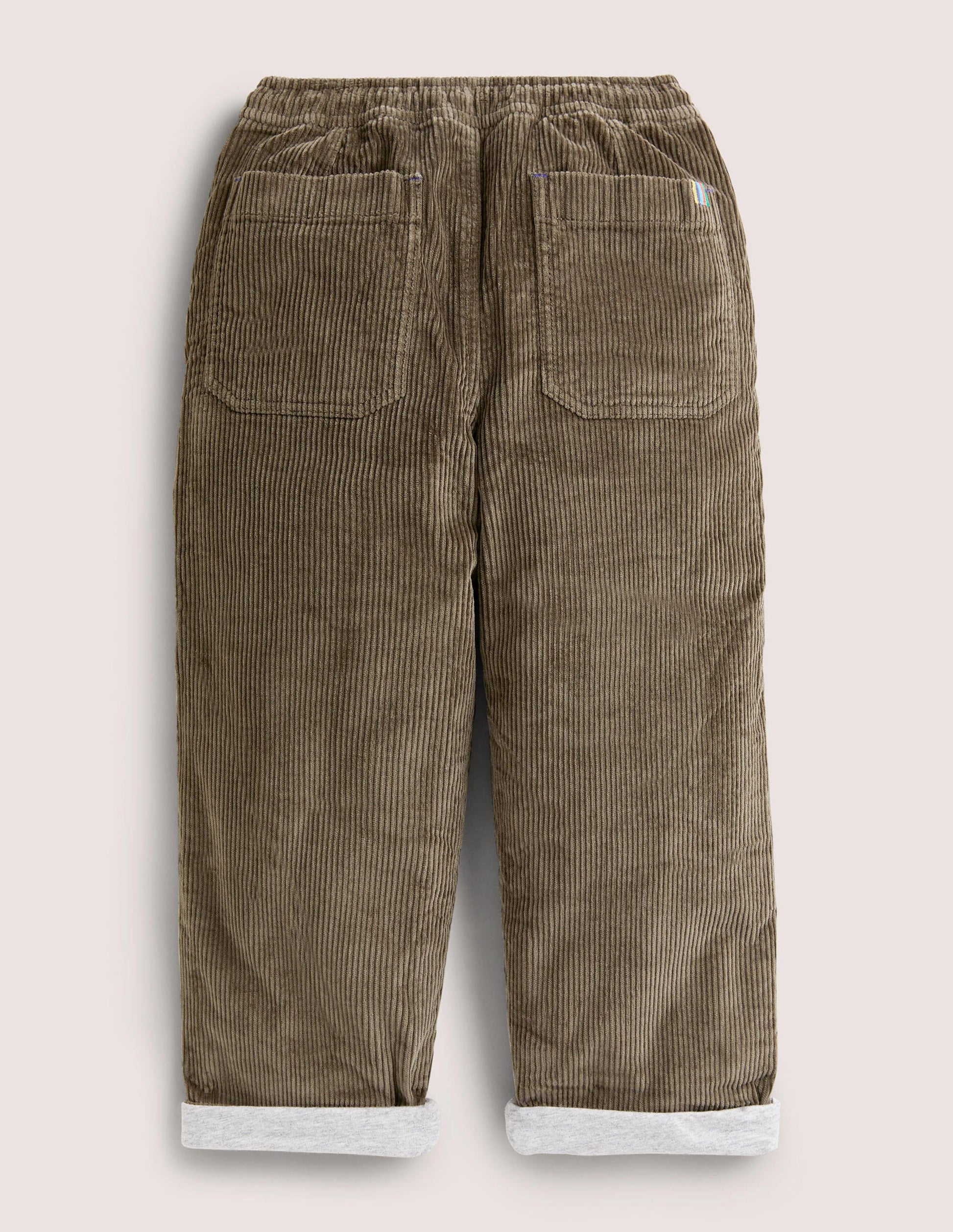 Gefütterte Cordhose-Khakigrün, Cord-2