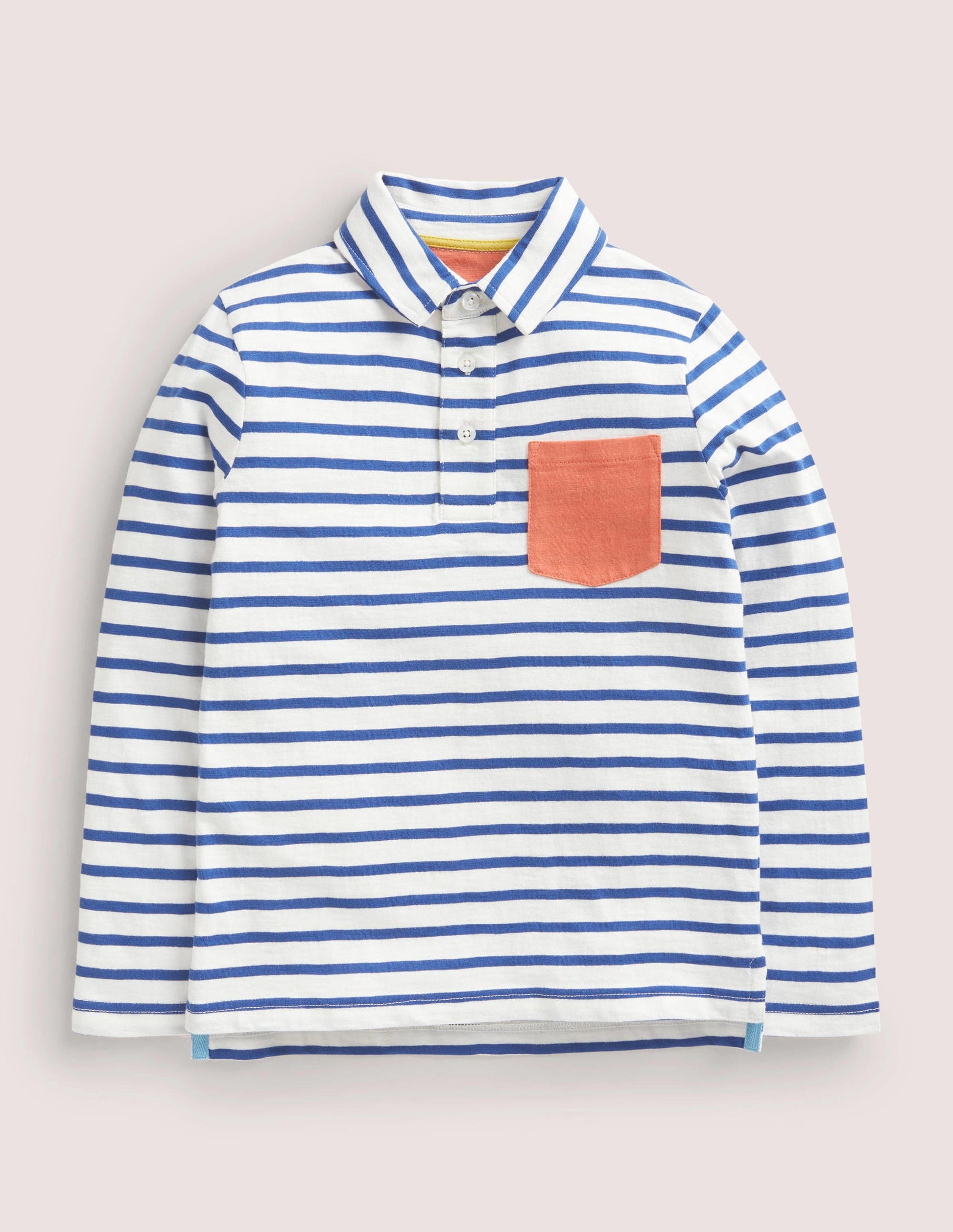 Polo ultra-doux-Bleu marine/ivoire-1