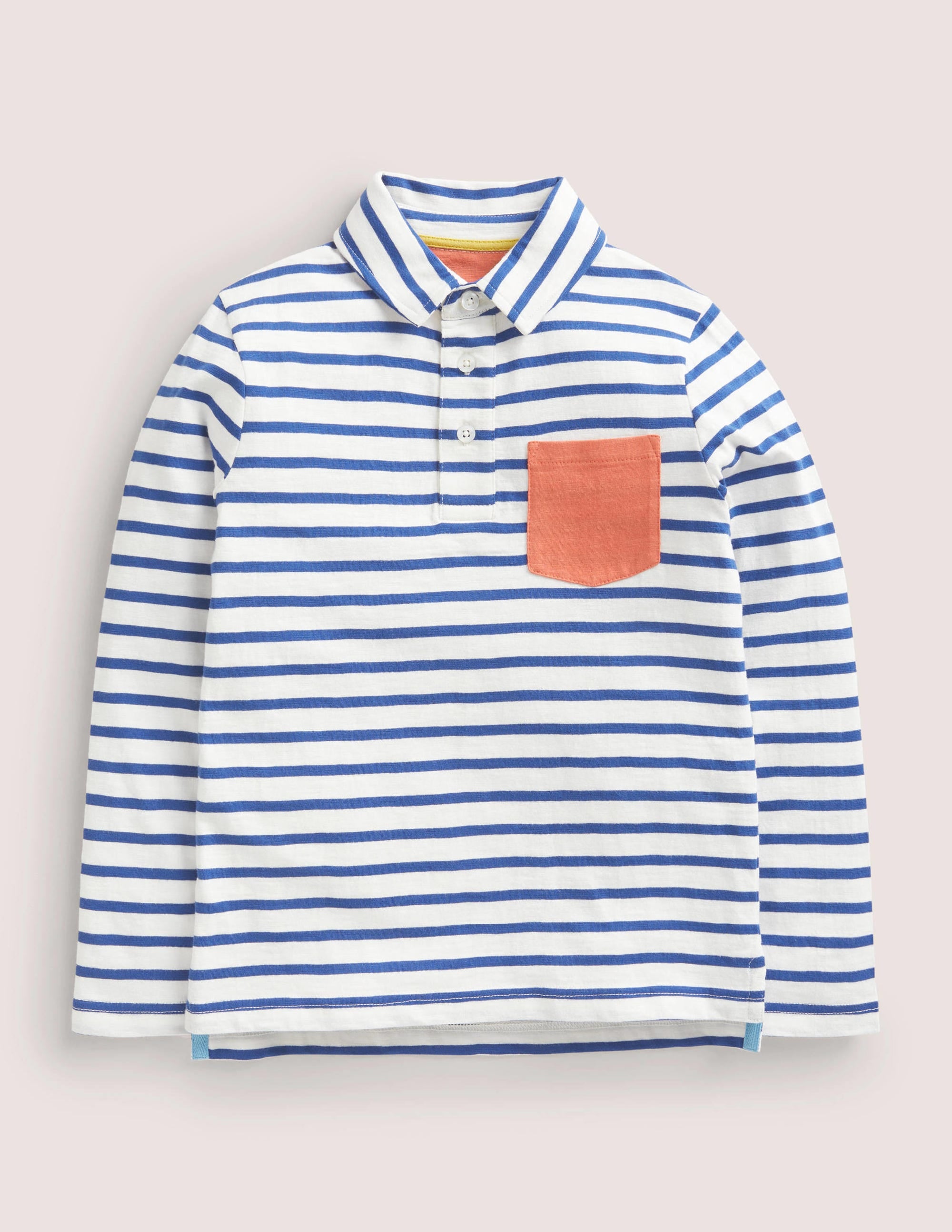Polo ultra-doux-Bleu marine/ivoire - Image 1