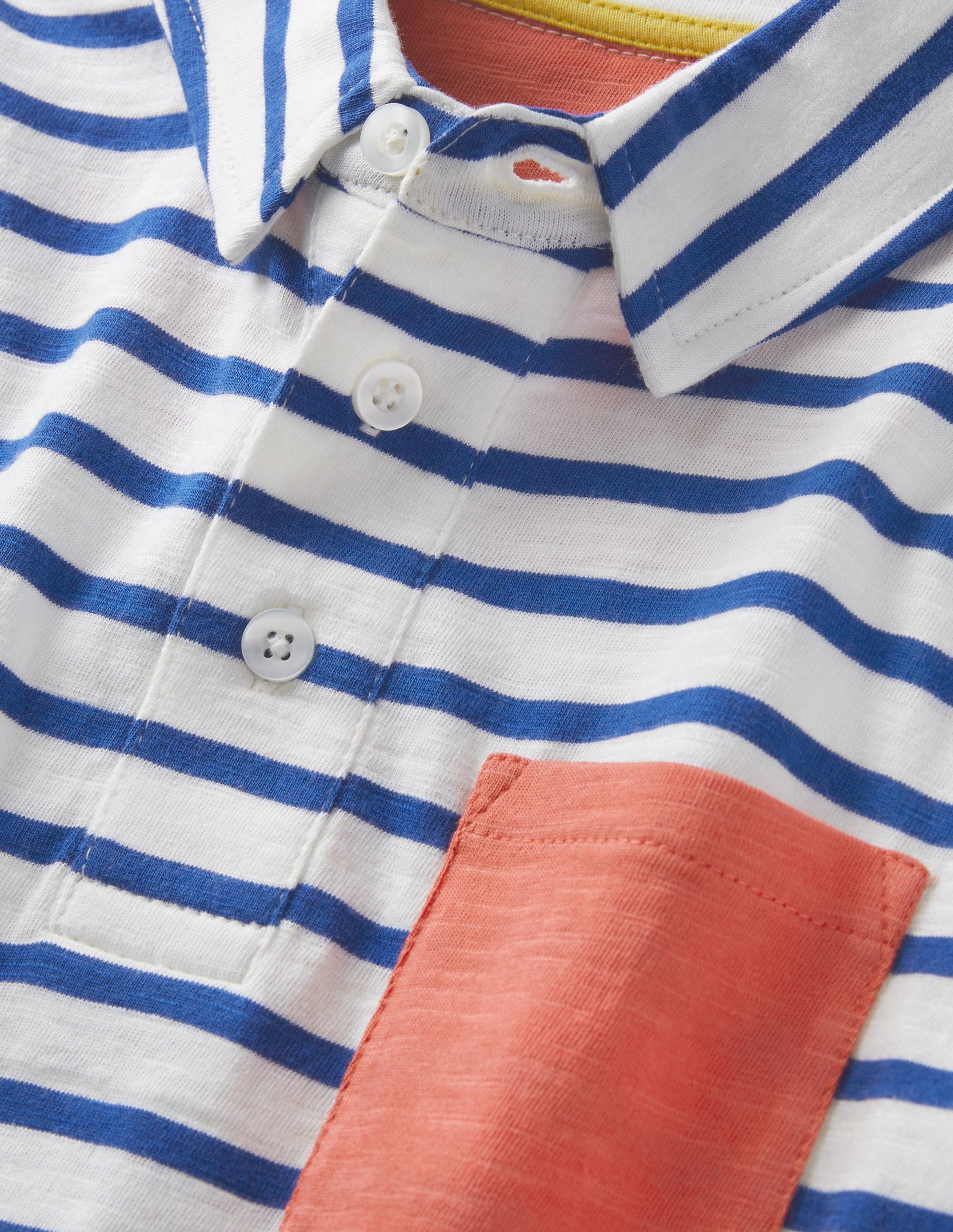 Polo ultra-doux-Bleu marine/ivoire - Image 3