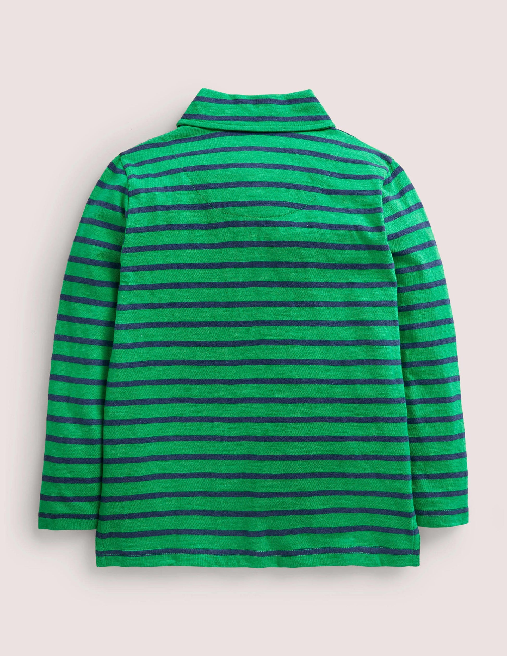Superweiches Poloshirt-Segelblau/Grün-2