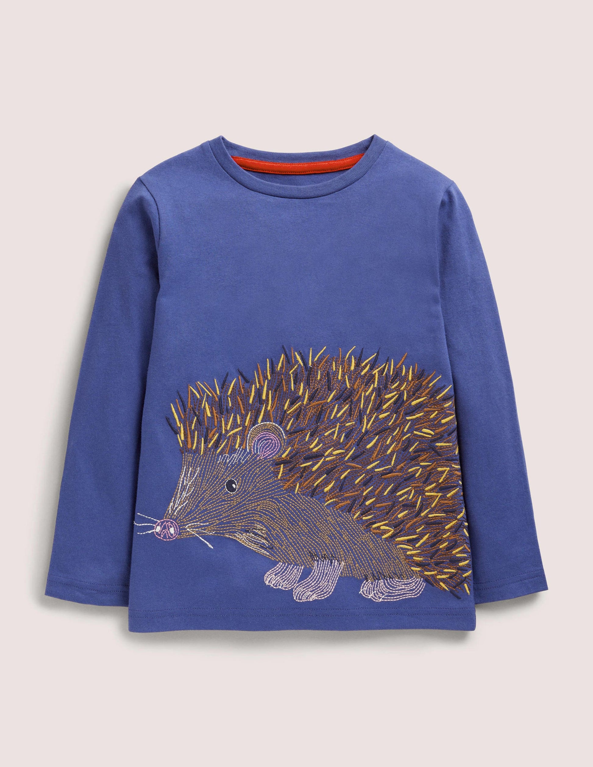 Oberteil mit Superstitch-Segelblau, Igel-1