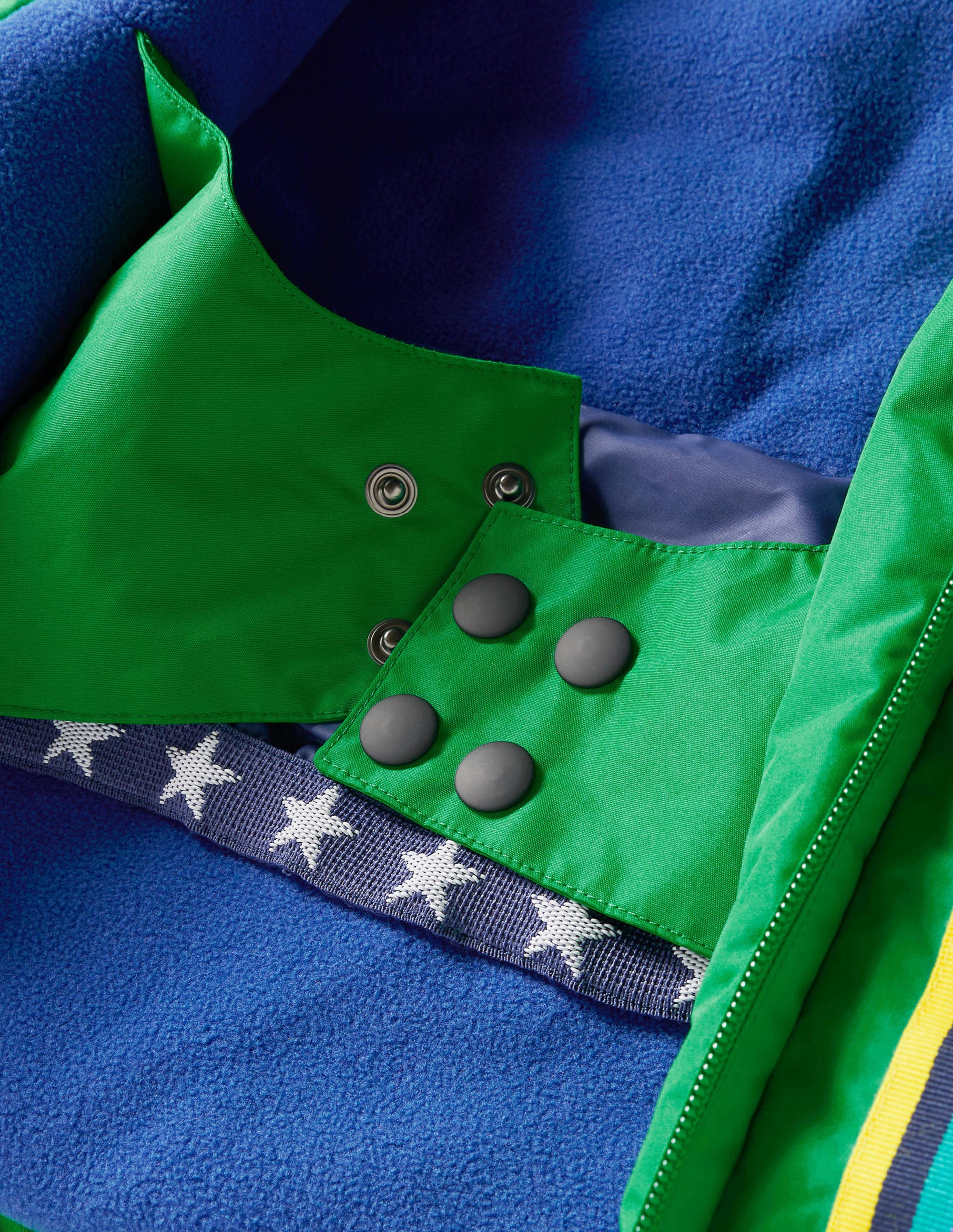 Green Fleece-Lined Waterproof Jacket-Sattes Smaragdgrün - Image 3