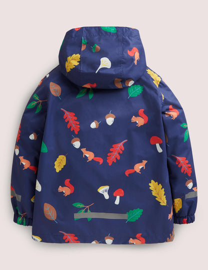 Wasserdichte 3-in-1-Jacke-Segelblau, Waldmotiv-7
