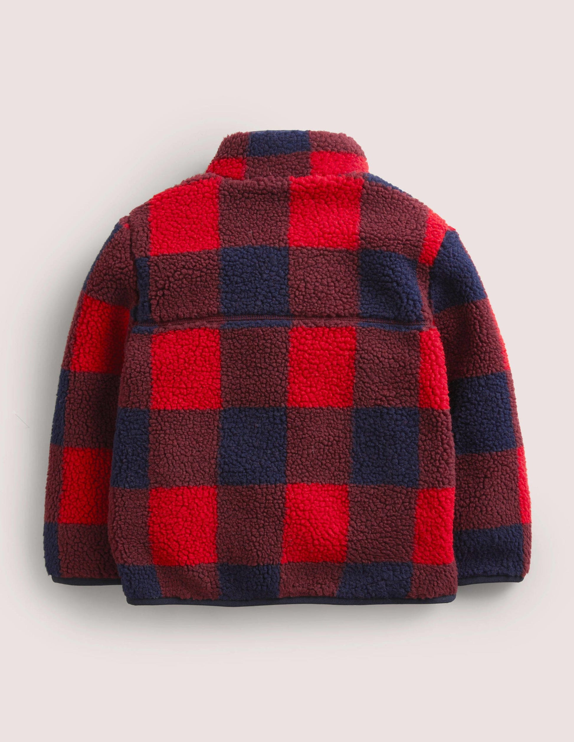 Borg Chuck-on Jacket-Rocket Red/ College Navy Check-2